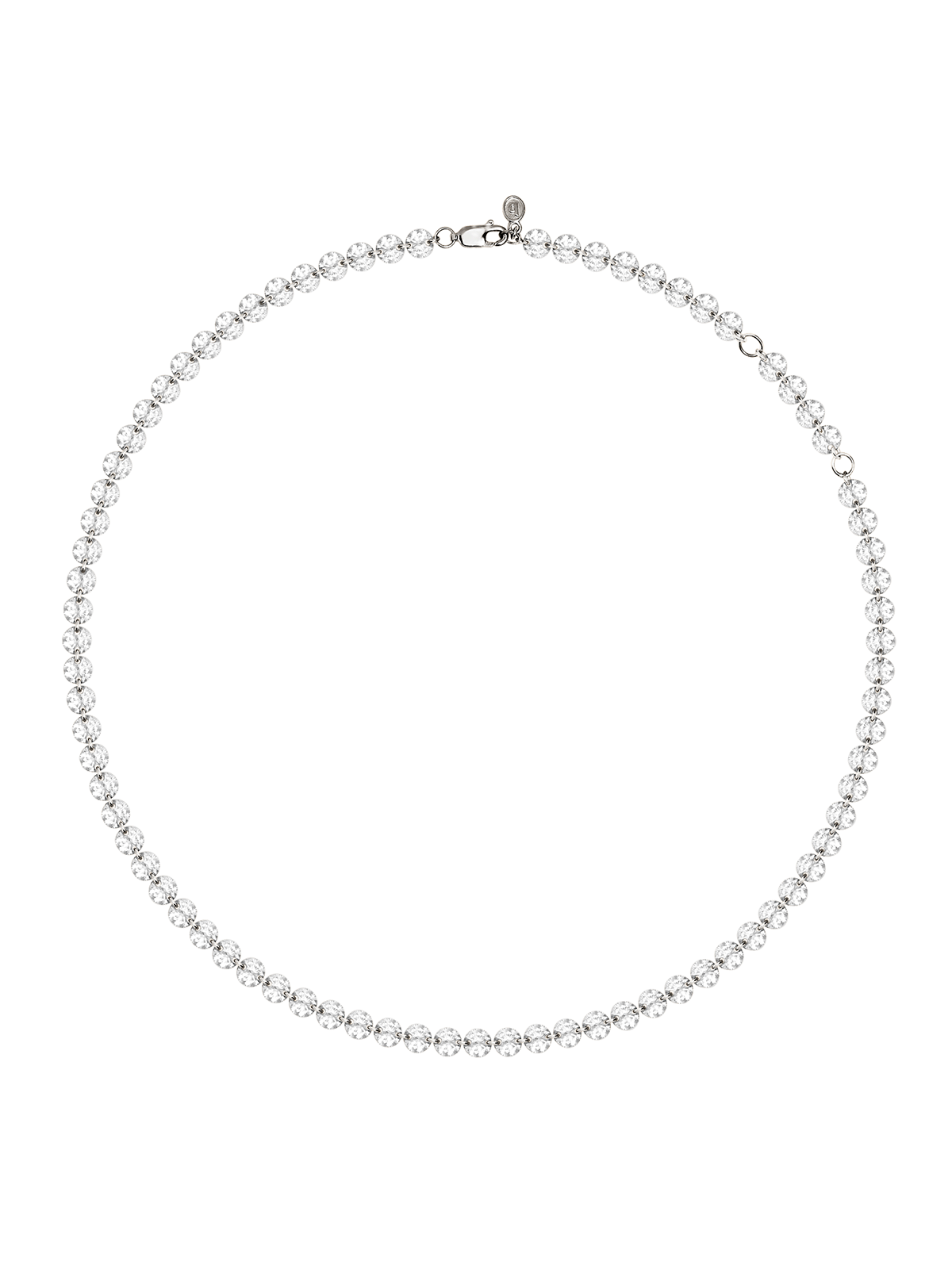 FLOATING ETERNITY NECKLACE IN 5MM MOISSANITE, STERLING SILVER