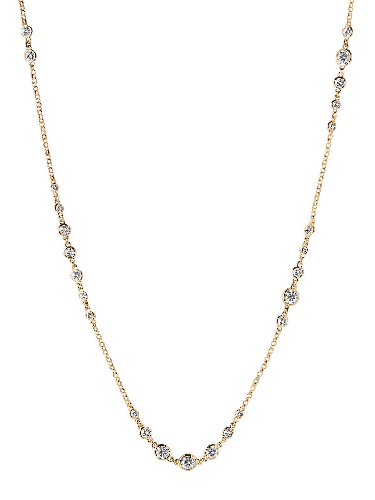 CLEMENCE GRADUATED NECKLACE IN MOISSANITE