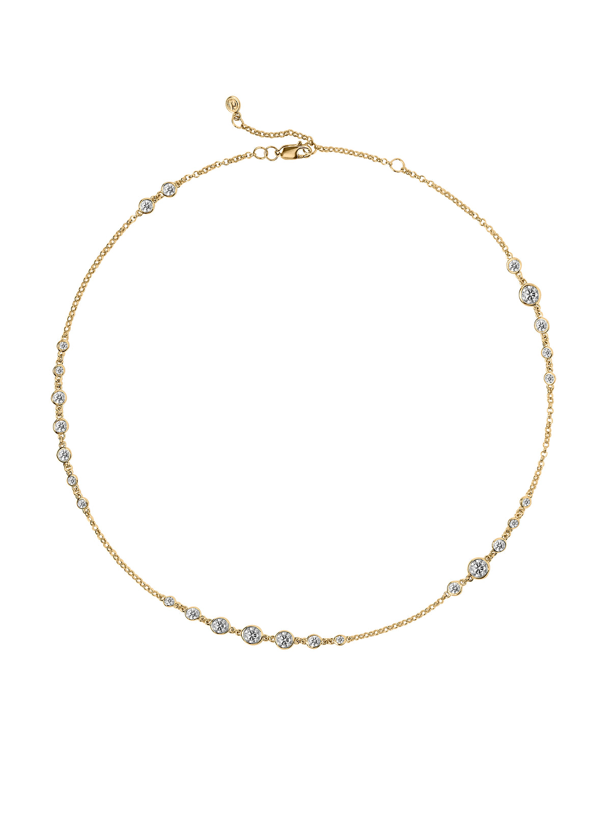 CLEMENCE GRADUATED NECKLACE IN MOISSANITE
