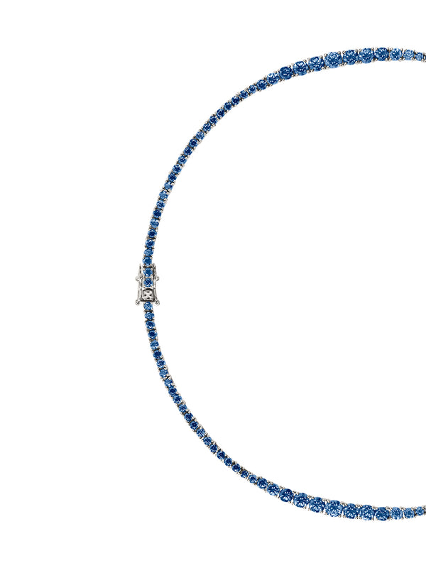 ISADORA RIVIÈRE NECKLACE IN SLATE BLUE MOISSANITE
