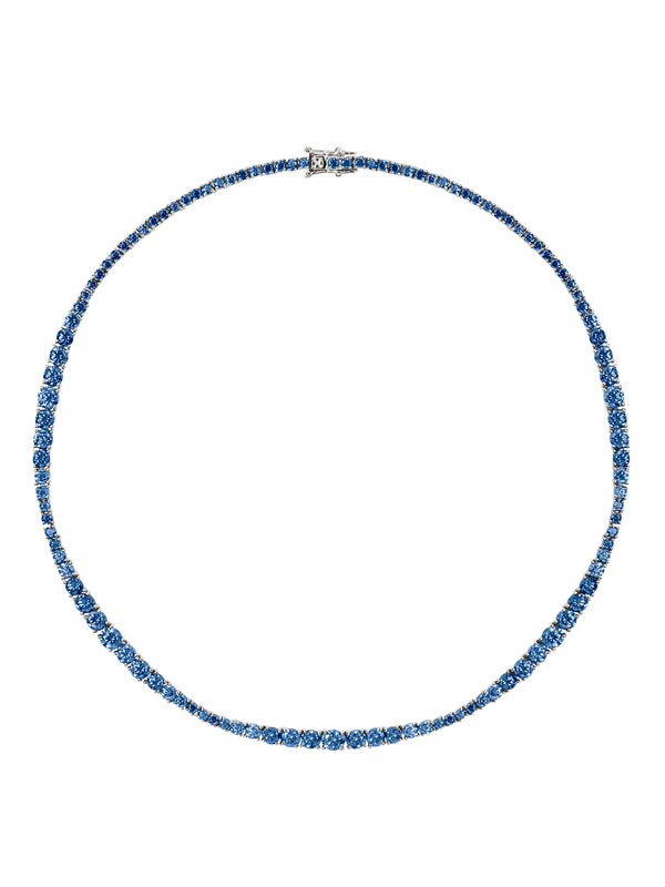 ISADORA RIVIÈRE NECKLACE IN SLATE BLUE MOISSANITE
