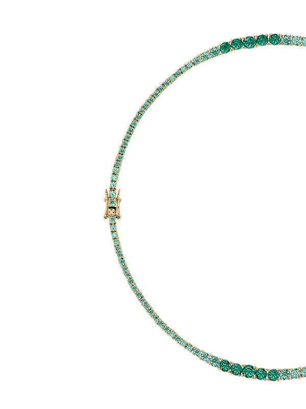 ISADORA RIVIÈRE NECKLACE IN VIRIDIAN GREEN MOISSANITE