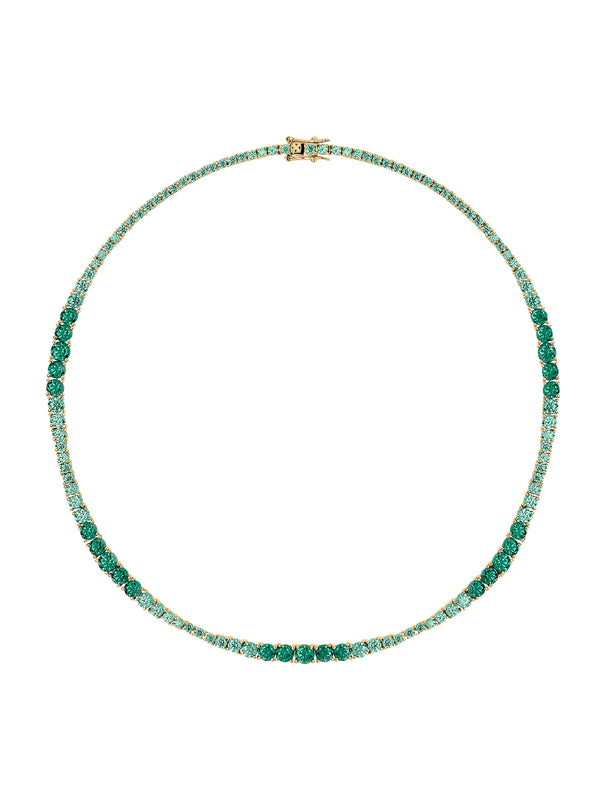 ISADORA RIVIÈRE NECKLACE IN VIRIDIAN GREEN MOISSANITE