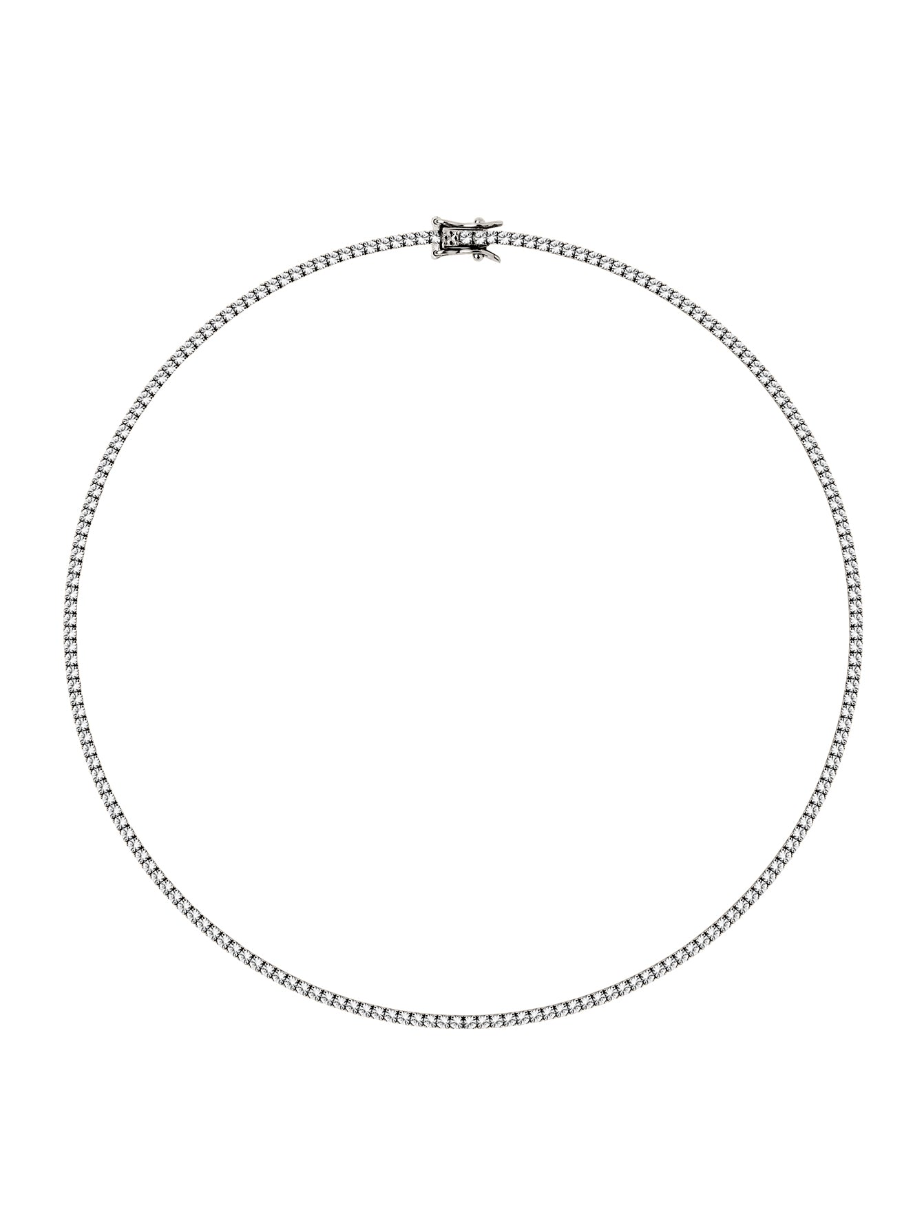 KATE RIVIÈRE NECKLACE IN 2MM MOISSANITE, STERLING SILVER