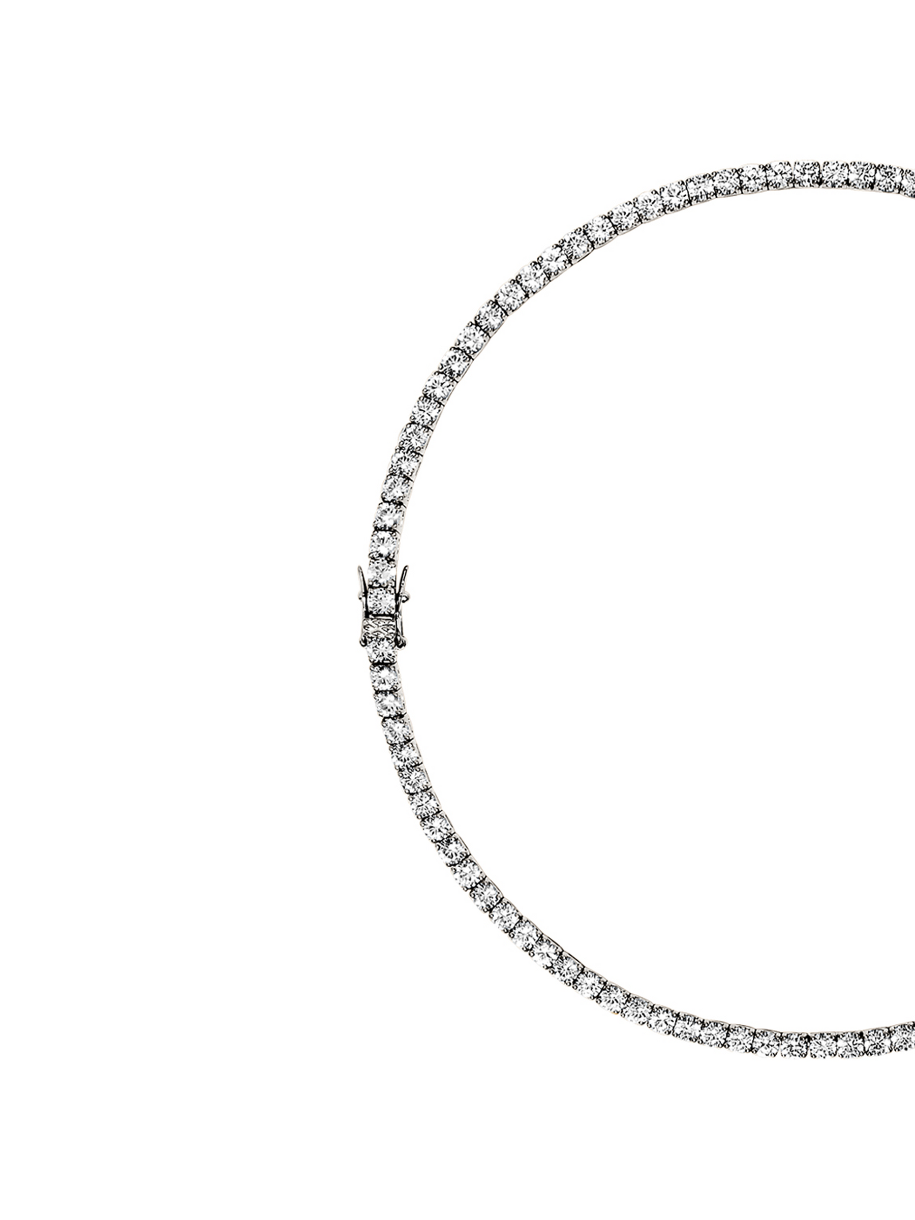 KATE RIVIÈRE NECKLACE IN 3.75MM LAB WHITE SAPPHIRE, STERLING SILVER