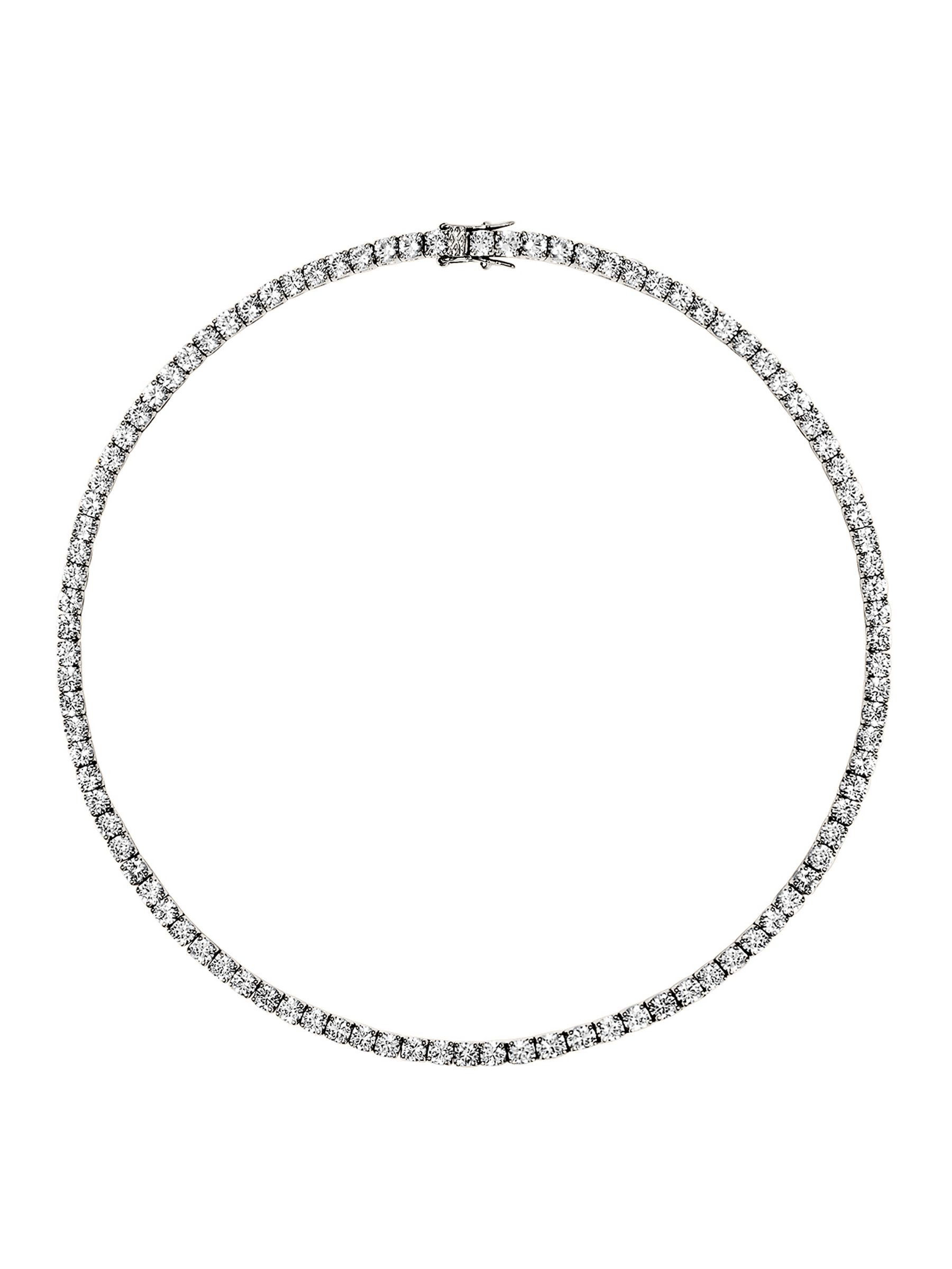 KATE RIVIÈRE NECKLACE IN 3.75MM LAB WHITE SAPPHIRE, STERLING SILVER