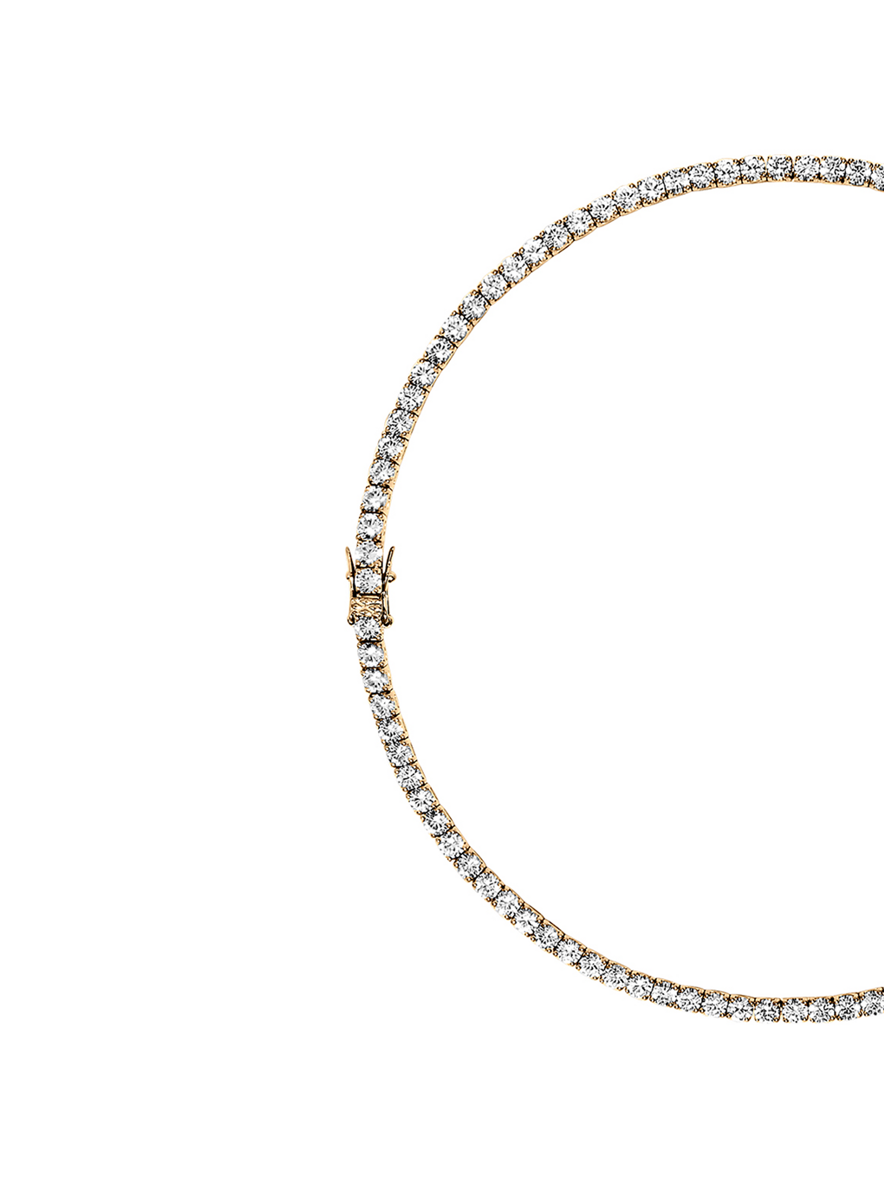 KATE RIVIÈRE NECKLACE IN 3.75MM LAB WHITE SAPPHIRE, 18K GOLD VERMEIL