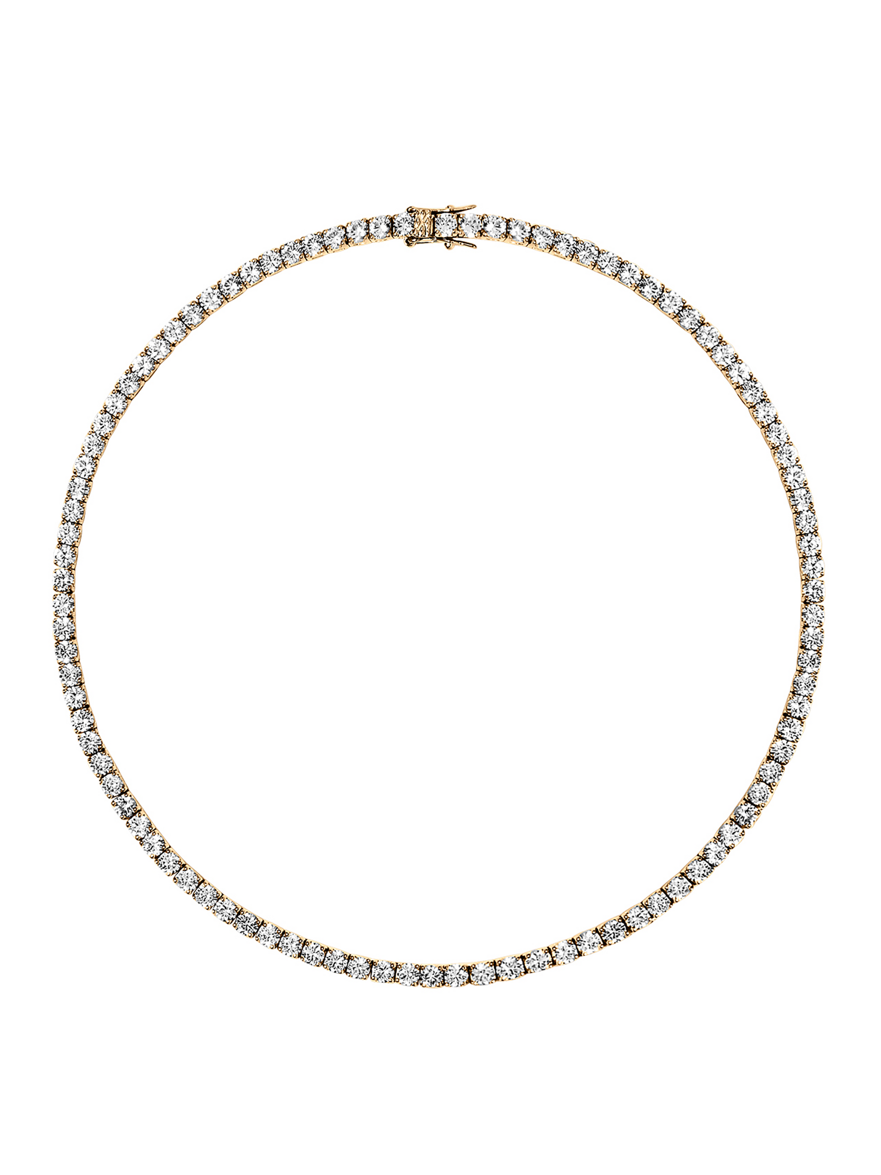 KATE RIVIÈRE NECKLACE IN 3.75MM LAB WHITE SAPPHIRE, 18K GOLD VERMEIL