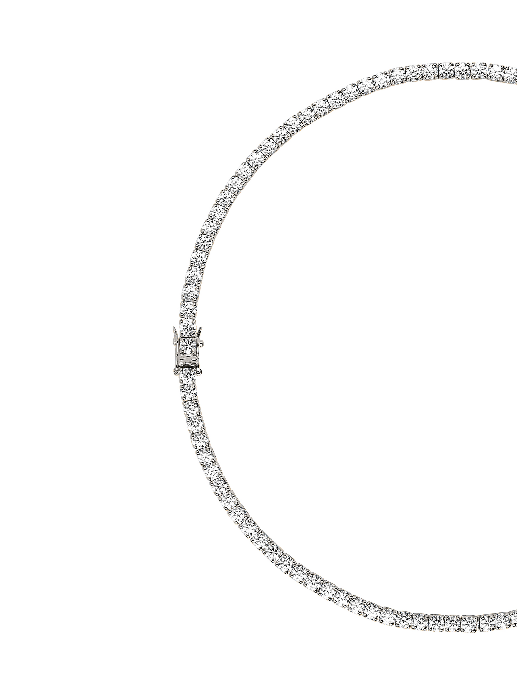 KATE RIVIÈRE NECKLACE IN 3.75MM MOISSANITE, STERLING SILVER