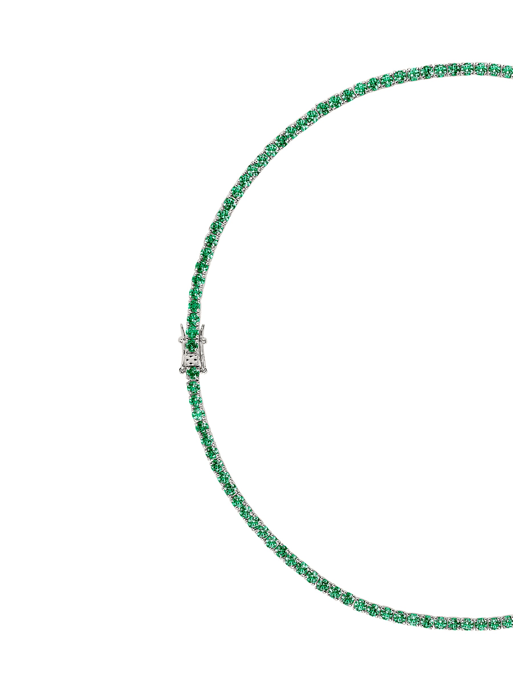MOSS RIVIÈRE NECKLACE IN 3MM LAB EMERALD