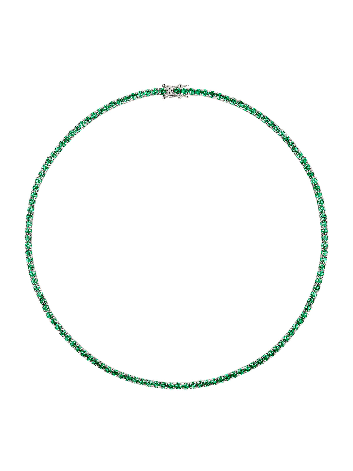 MOSS RIVIÈRE NECKLACE IN 3MM LAB EMERALD