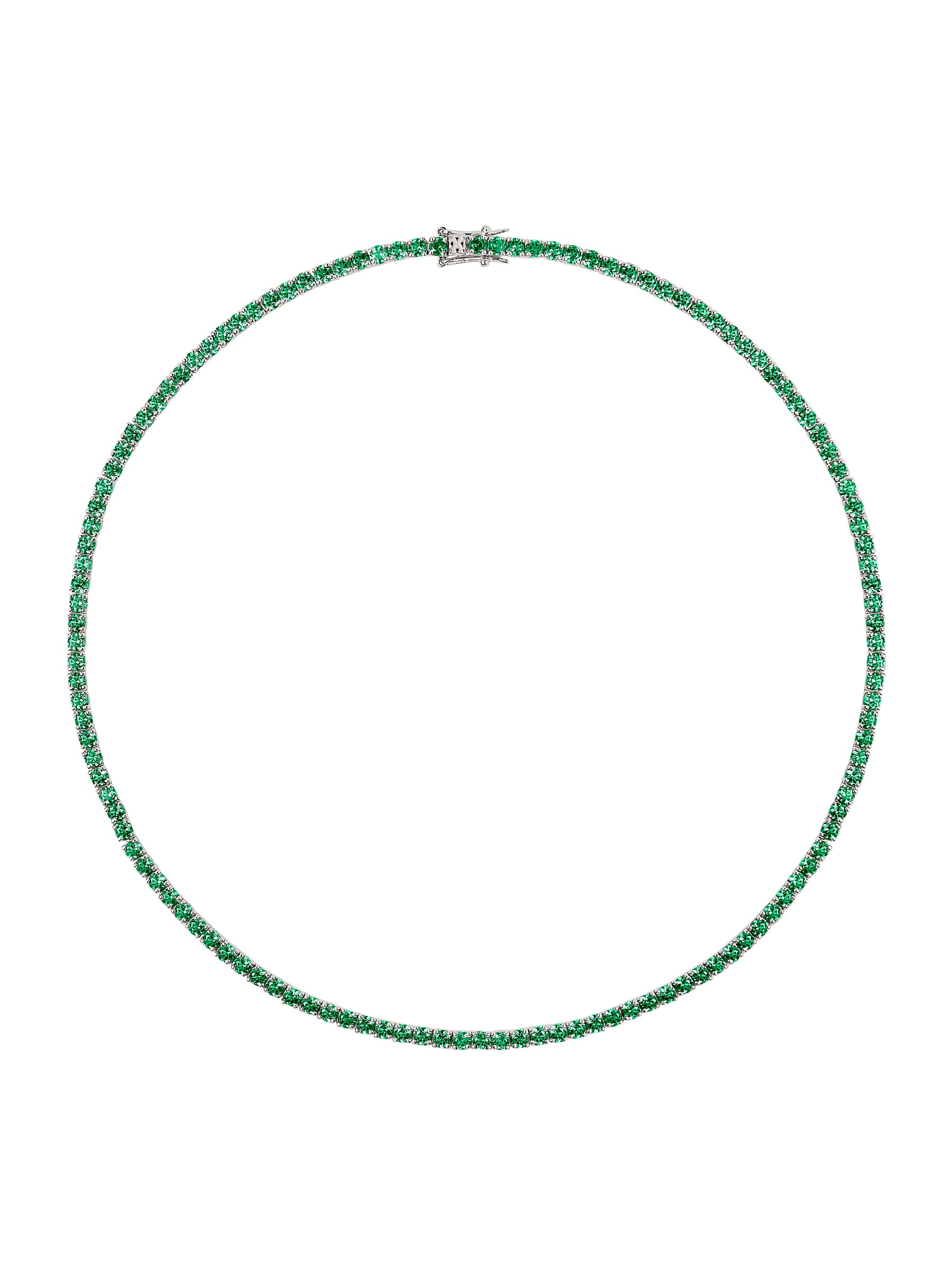 MOSS RIVIÈRE NECKLACE IN 3MM LAB EMERALD