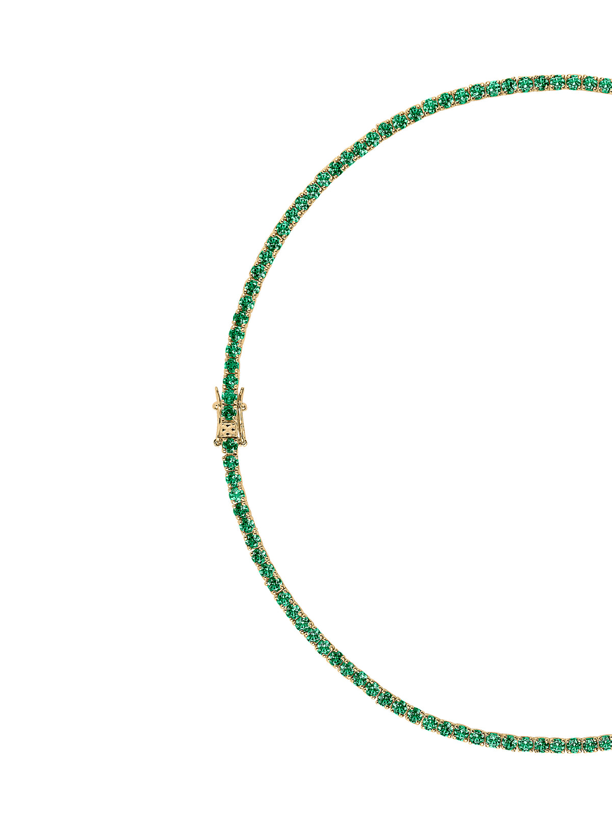 MOSS RIVIÈRE NECKLACE IN 3MM LAB EMERALD