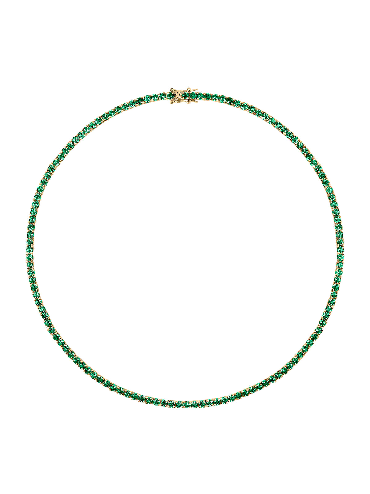 MOSS RIVIÈRE NECKLACE IN 3MM LAB EMERALD