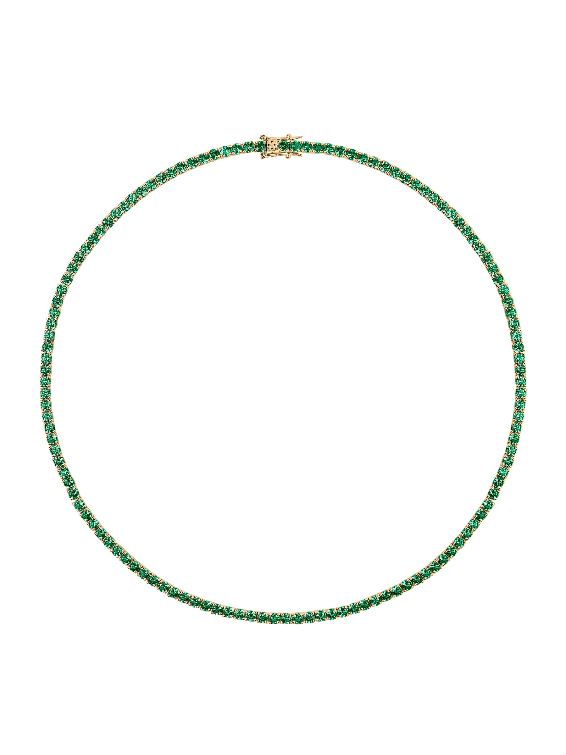 MOSS RIVIÈRE NECKLACE IN 3MM LAB EMERALD