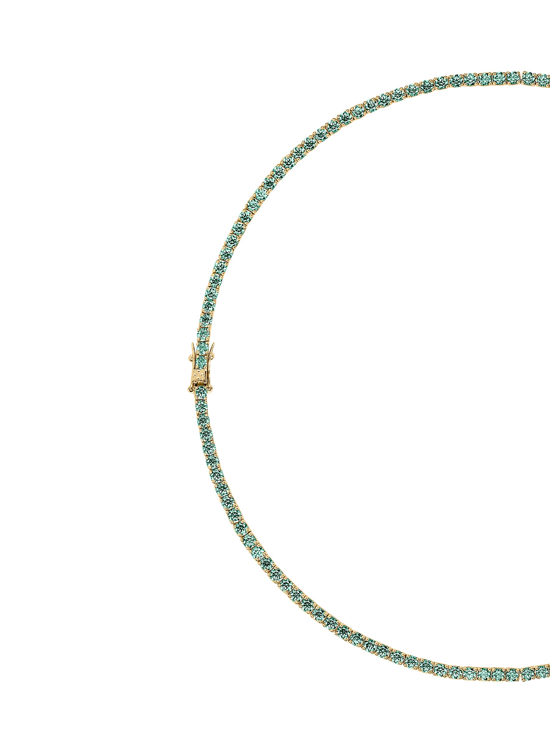 MOSS RIVIÈRE NECKLACE IN 3MM VIRIDIAN GREEN MOISSANITE