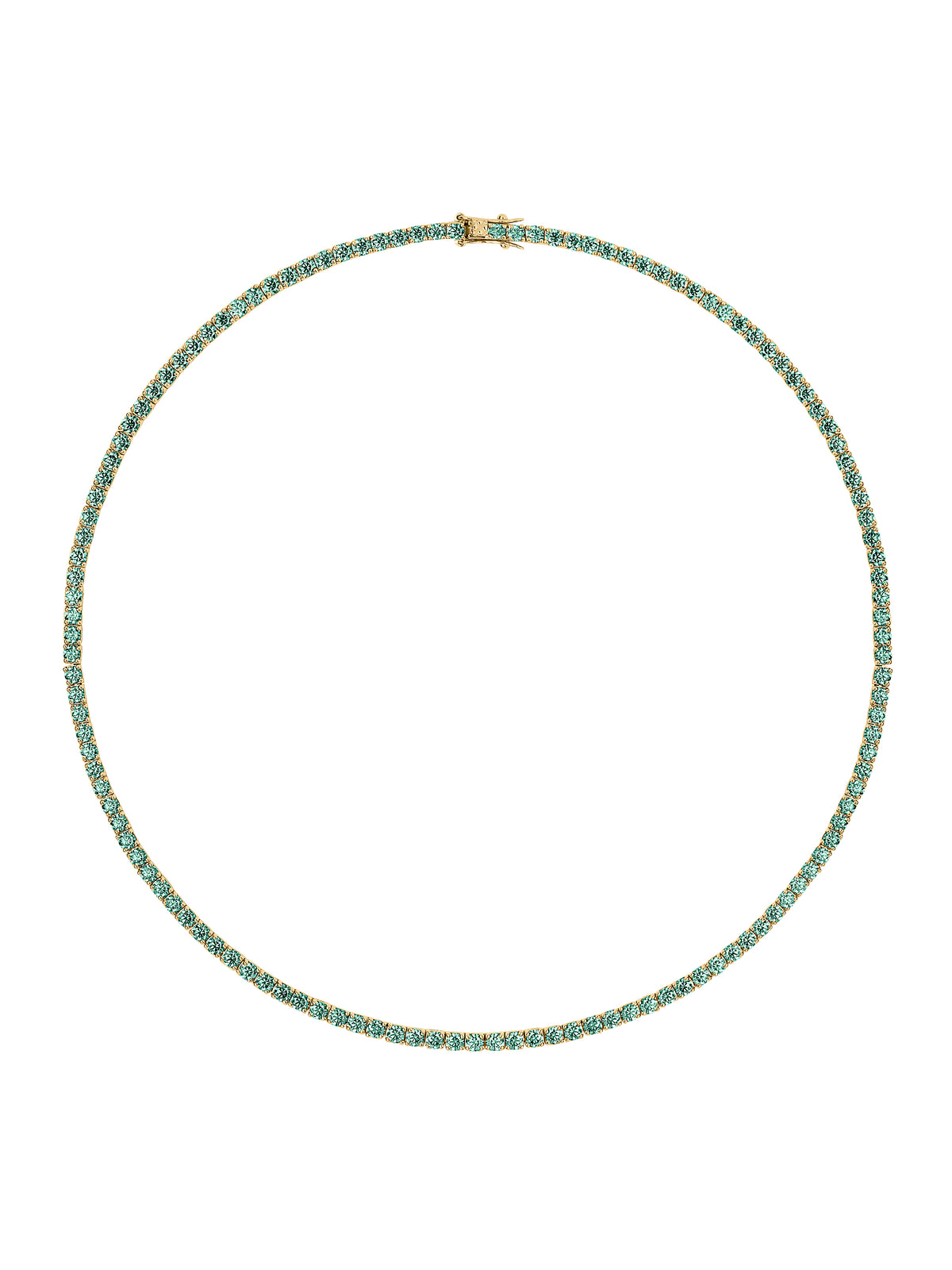 MOSS RIVIÈRE NECKLACE IN 3MM VIRIDIAN GREEN MOISSANITE