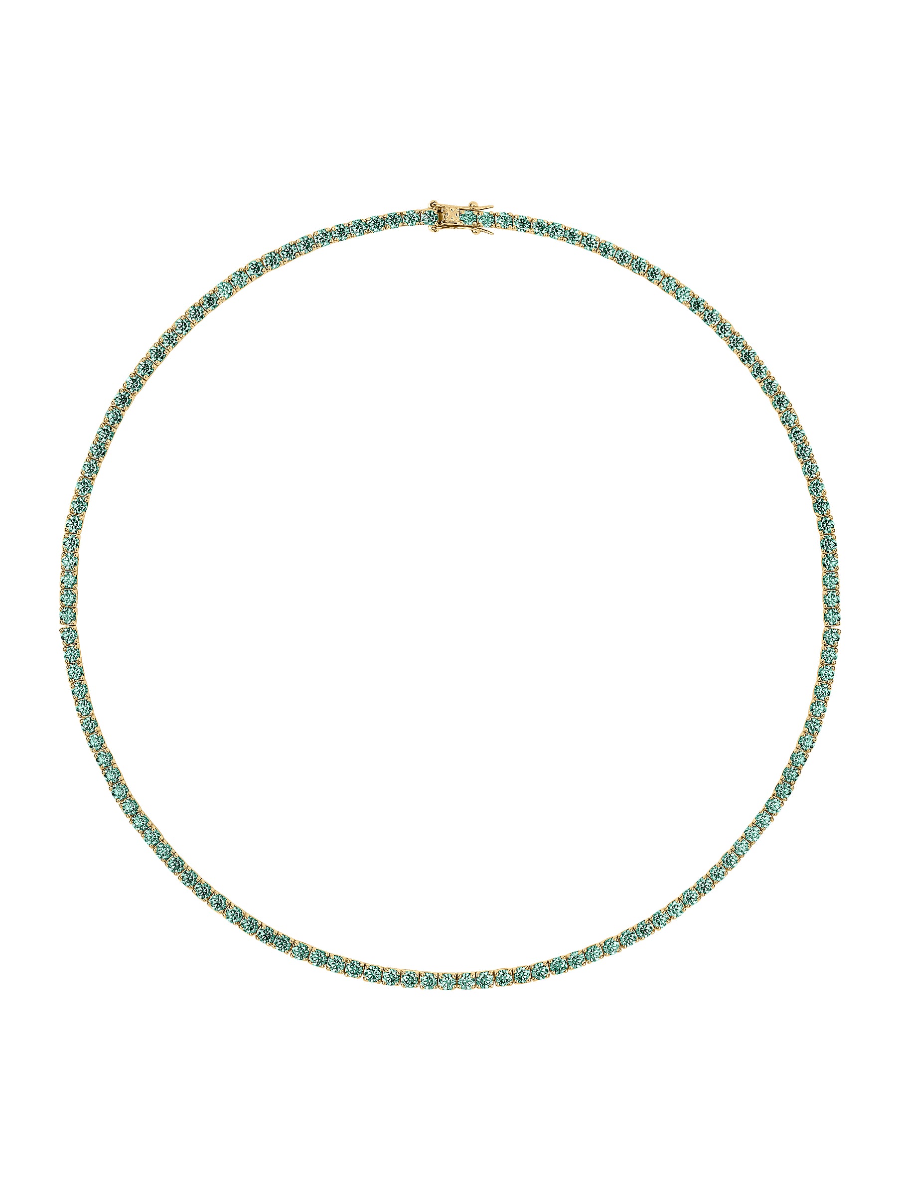 MOSS RIVIÈRE NECKLACE IN 3MM VIRIDIAN GREEN MOISSANITE