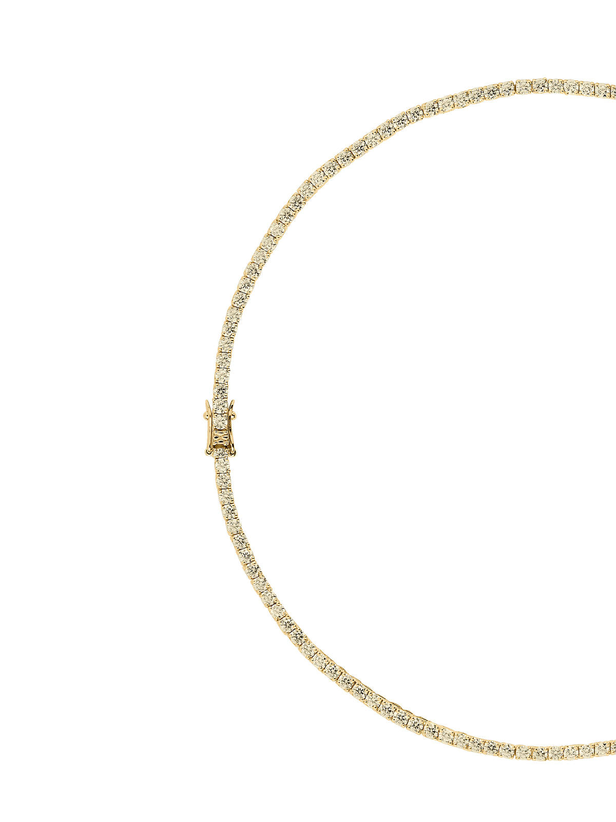 MOSS RIVIÈRE NECKLACE IN 3MM HONEY MOISSANITE