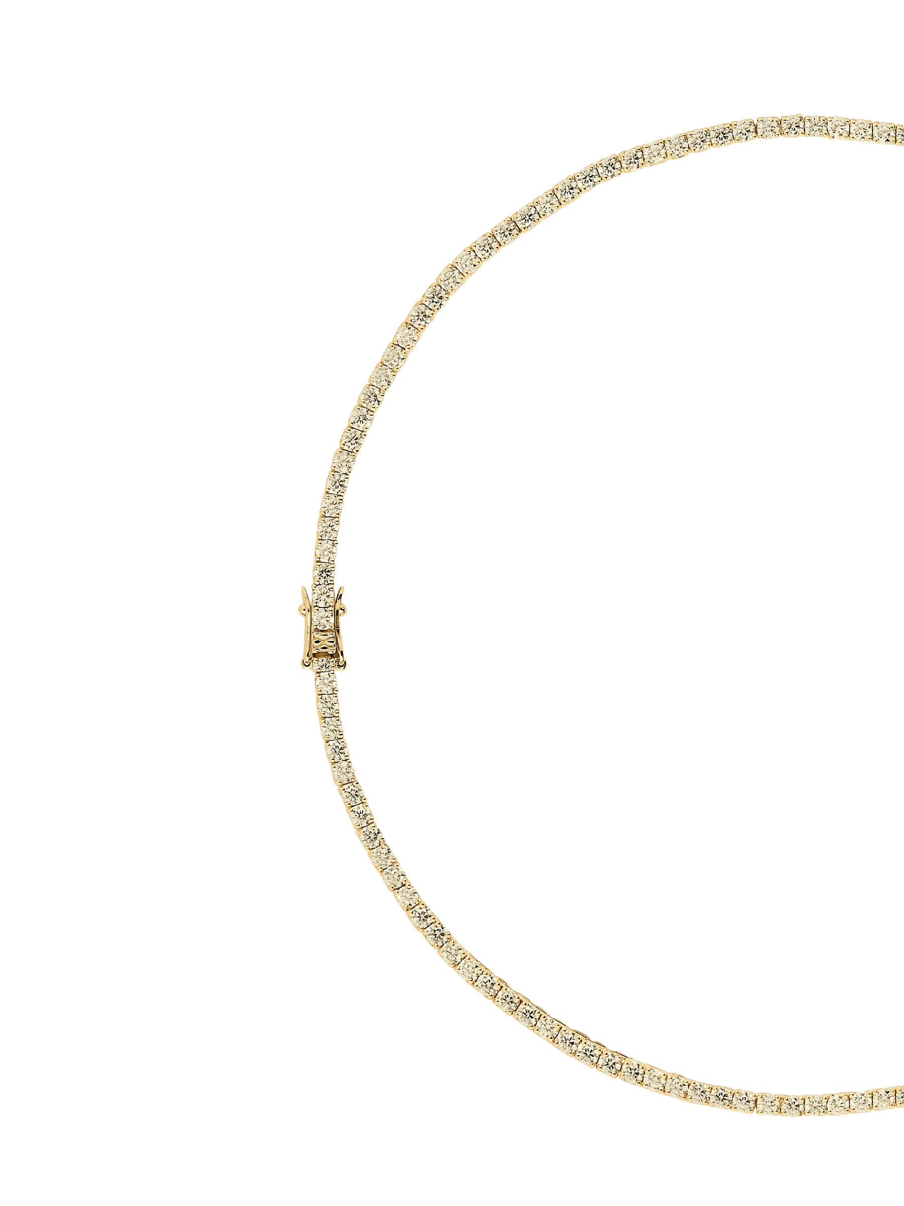 MOSS RIVIÈRE NECKLACE IN 3MM HONEY MOISSANITE