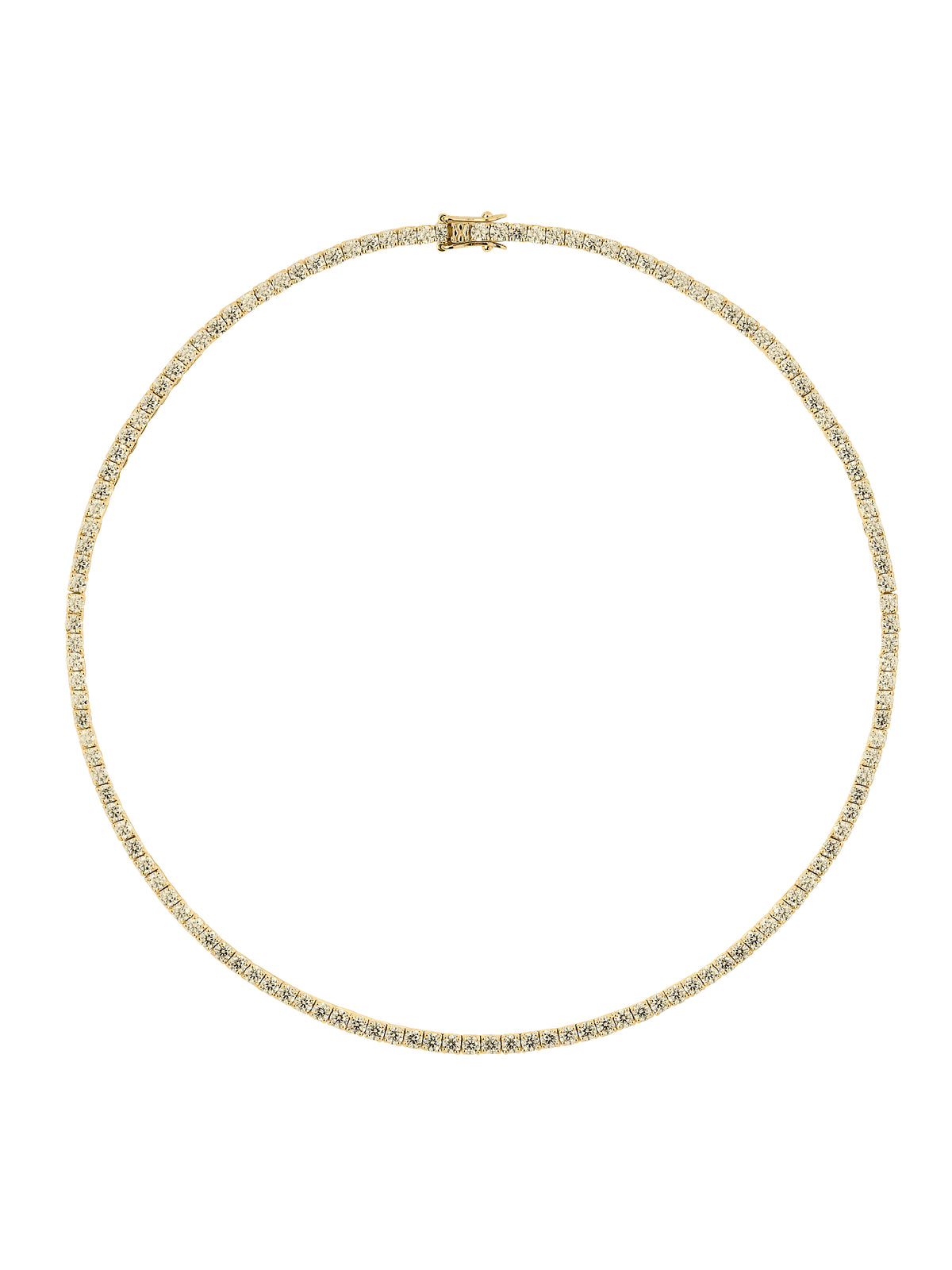 MOSS RIVIÈRE NECKLACE IN 3MM HONEY MOISSANITE