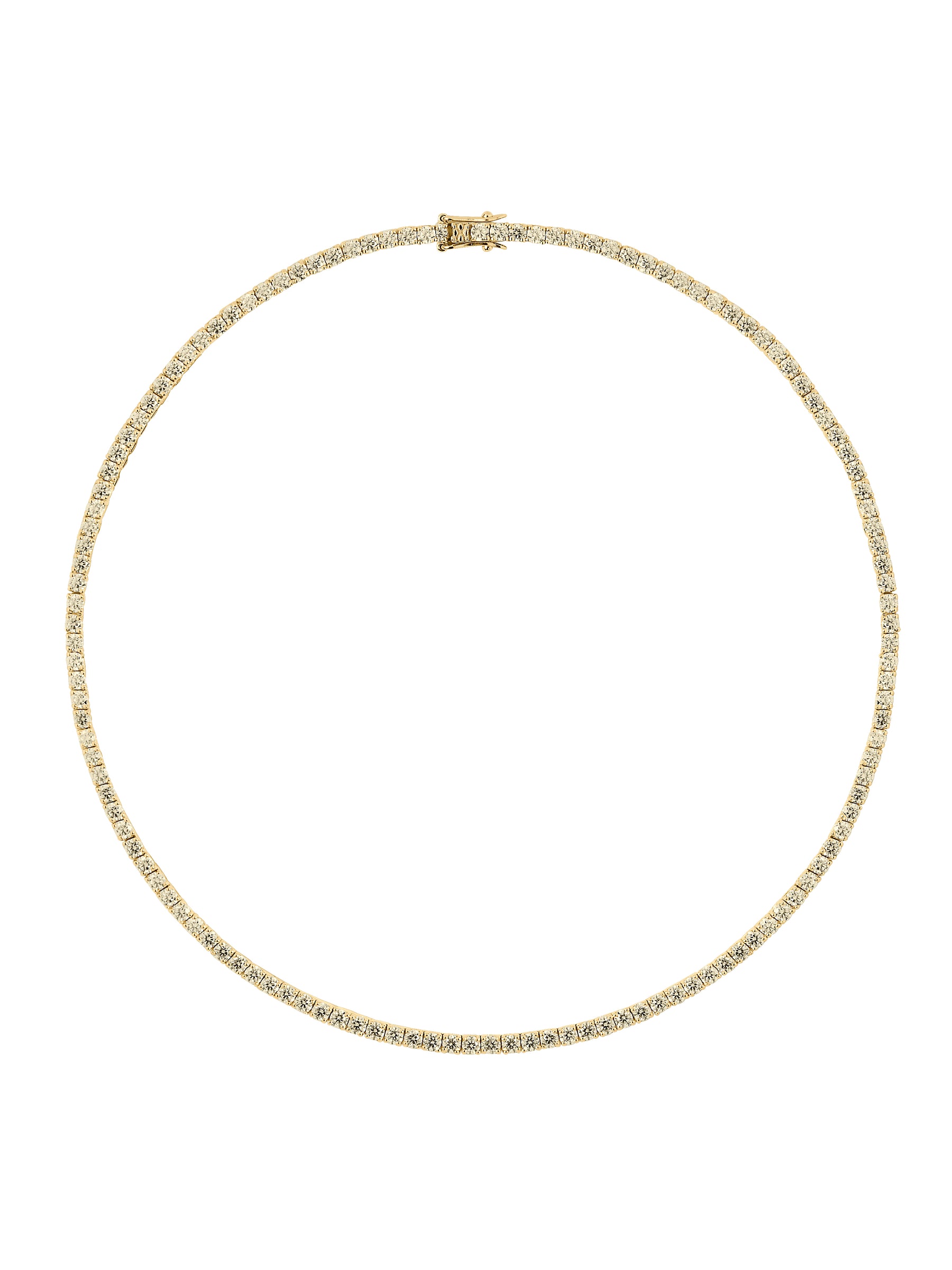 MOSS RIVIÈRE NECKLACE IN 3MM HONEY MOISSANITE