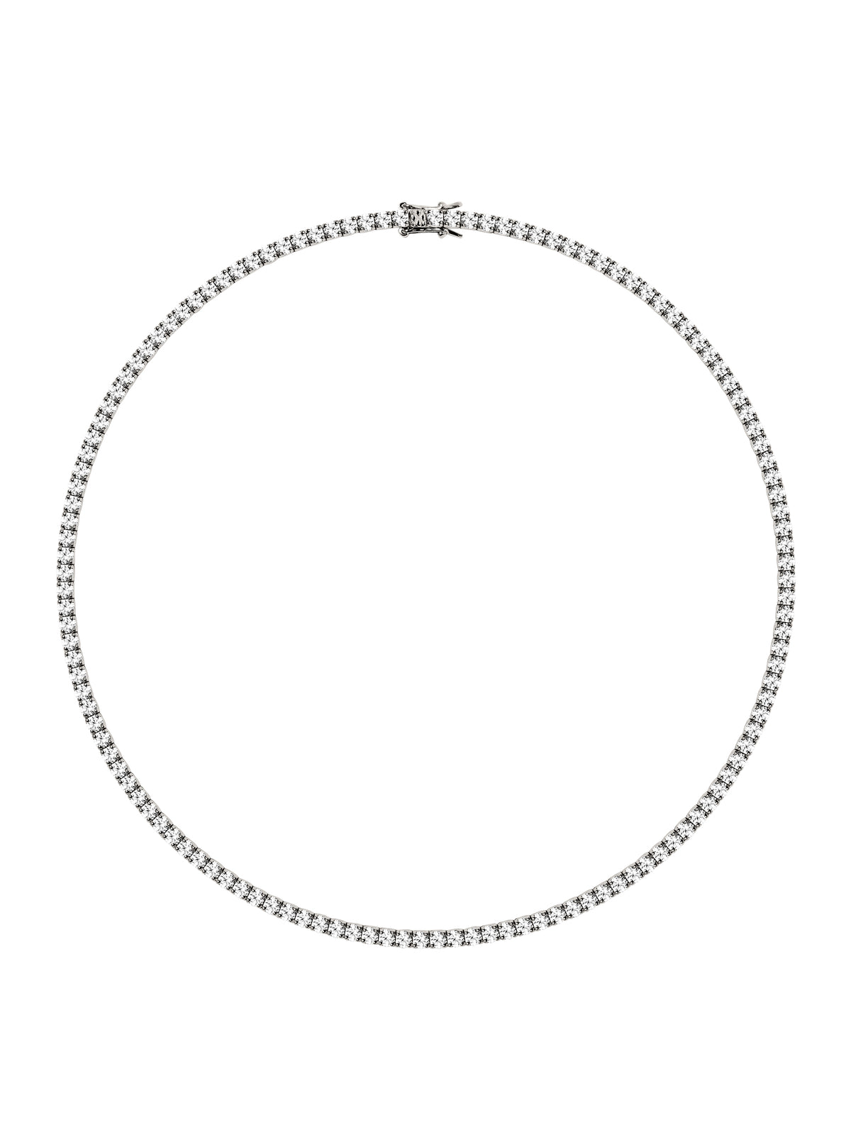 KATE RIVIÈRE NECKLACE IN 3MM LAB WHITE SAPPHIRE, STERLING SILVER