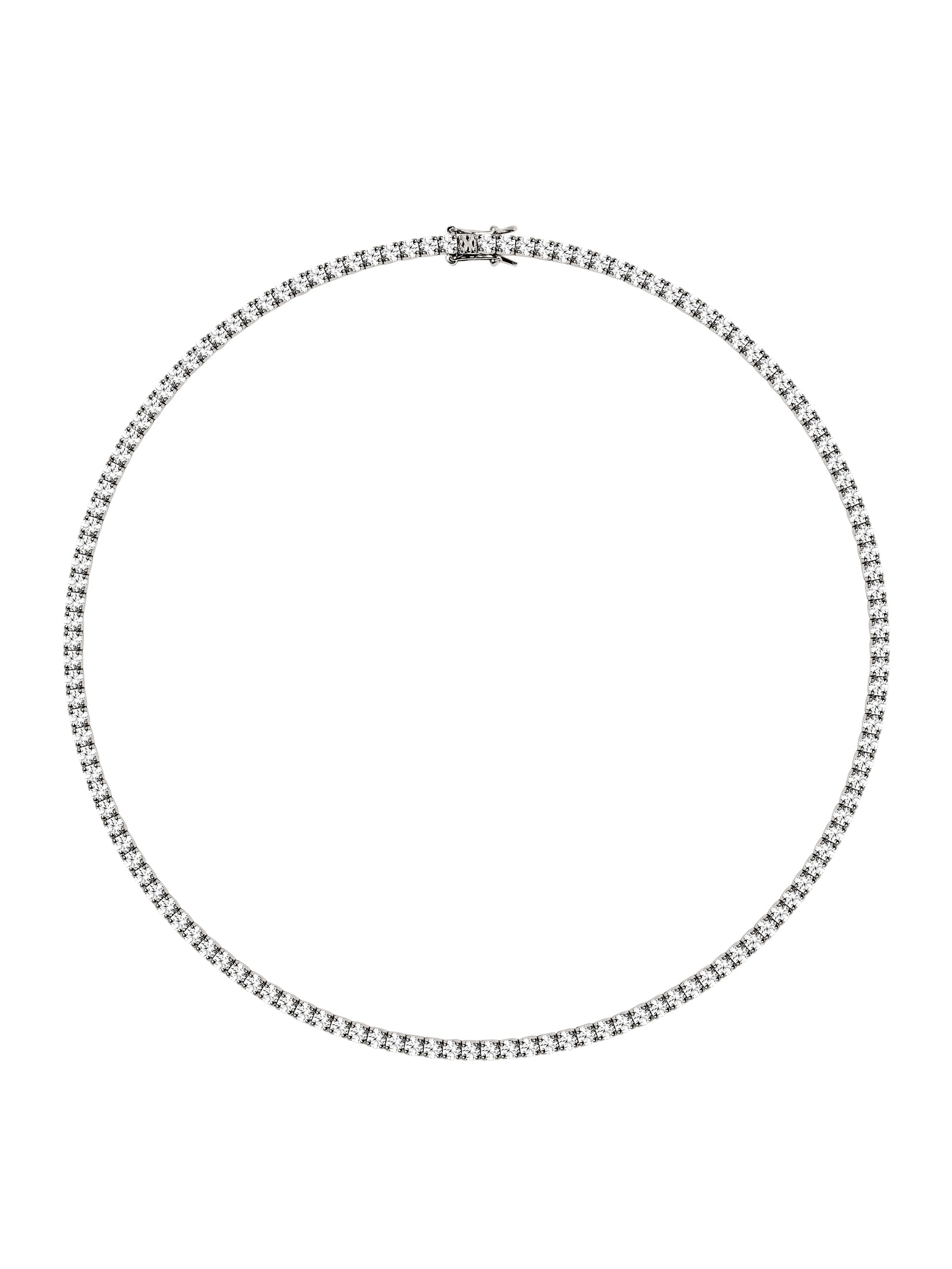 KATE RIVIÈRE NECKLACE IN 3MM LAB WHITE SAPPHIRE, STERLING SILVER