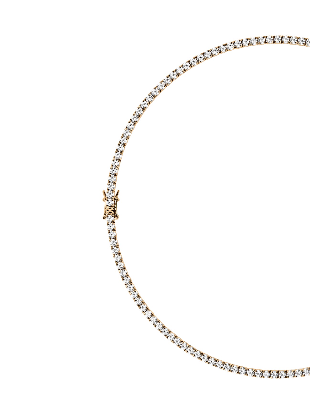 KATE RIVIÈRE NECKLACE IN 3MM LAB WHITE SAPPHIRE, 18K GOLD VERMEIL