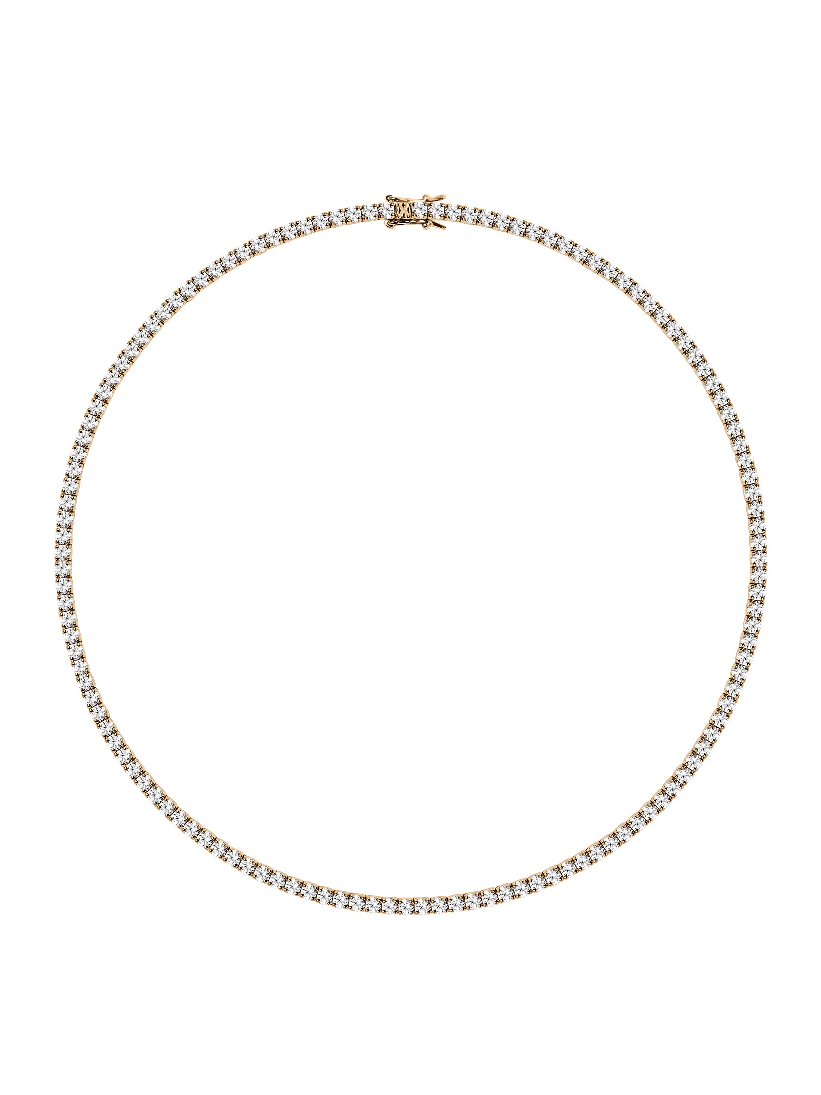 KATE RIVIÈRE NECKLACE IN 3MM LAB WHITE SAPPHIRE, 18K GOLD VERMEIL
