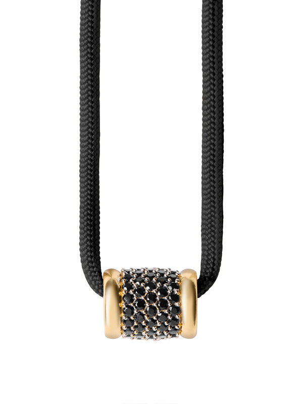 YVES NANO ONYX PARACORD NECKLACE, NOIR