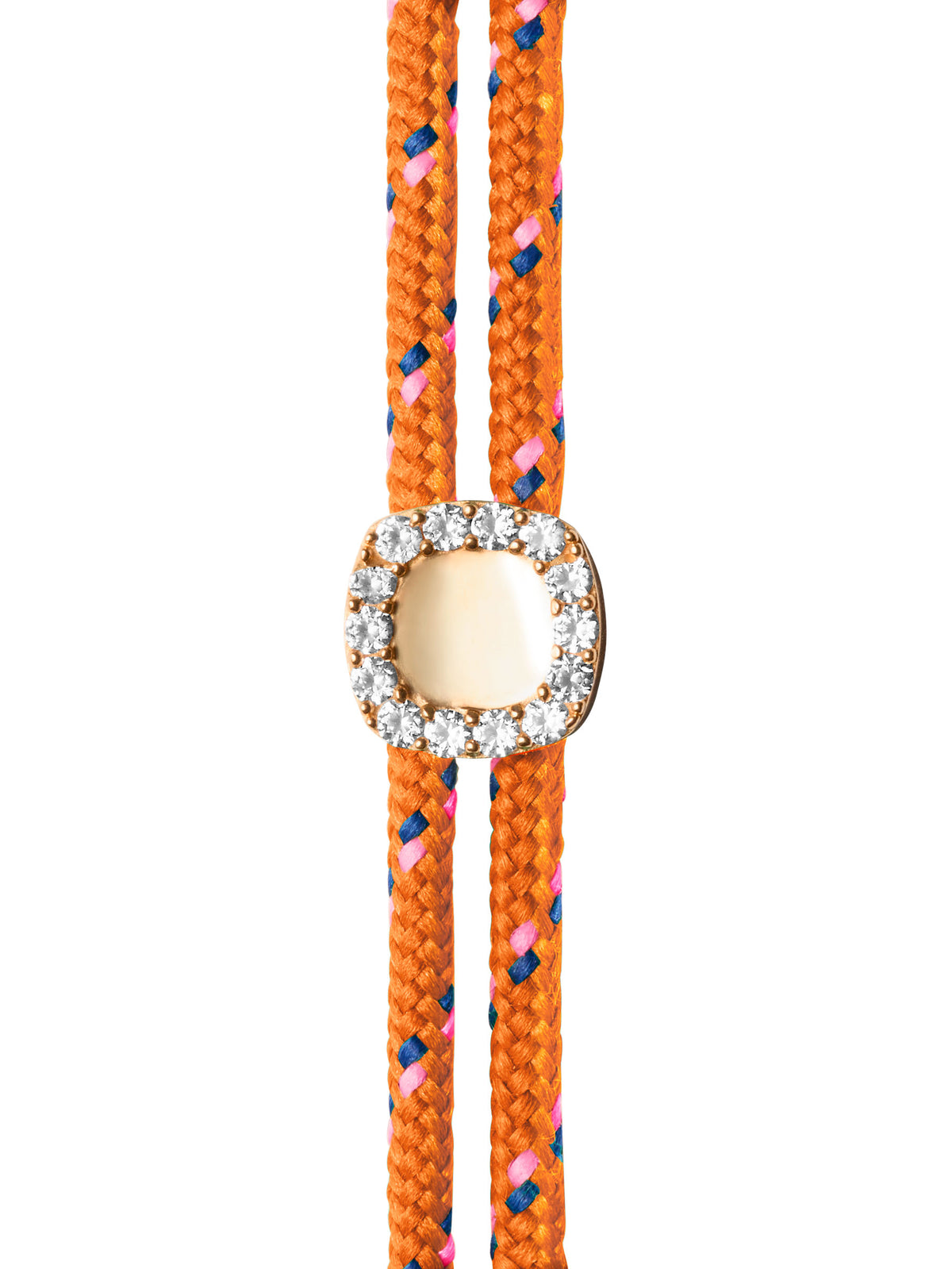 JAMES BEZEL ORANGE PARACORD BRACELET, GOLD