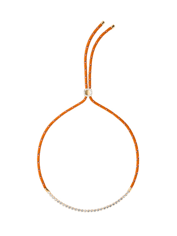 JAMES BEZEL ORANGE PARACORD NECKLACE, GOLD