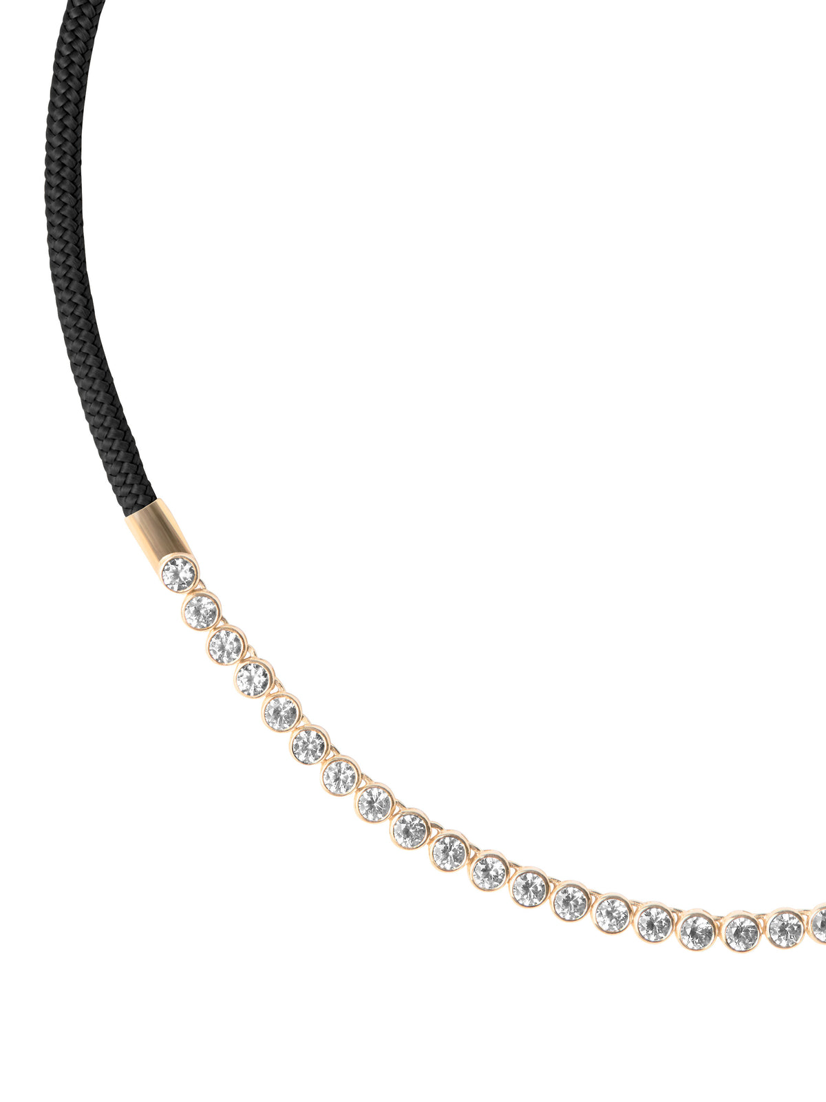 JAMES BEZEL NOIR PARACORD NECKLACE, GOLD
