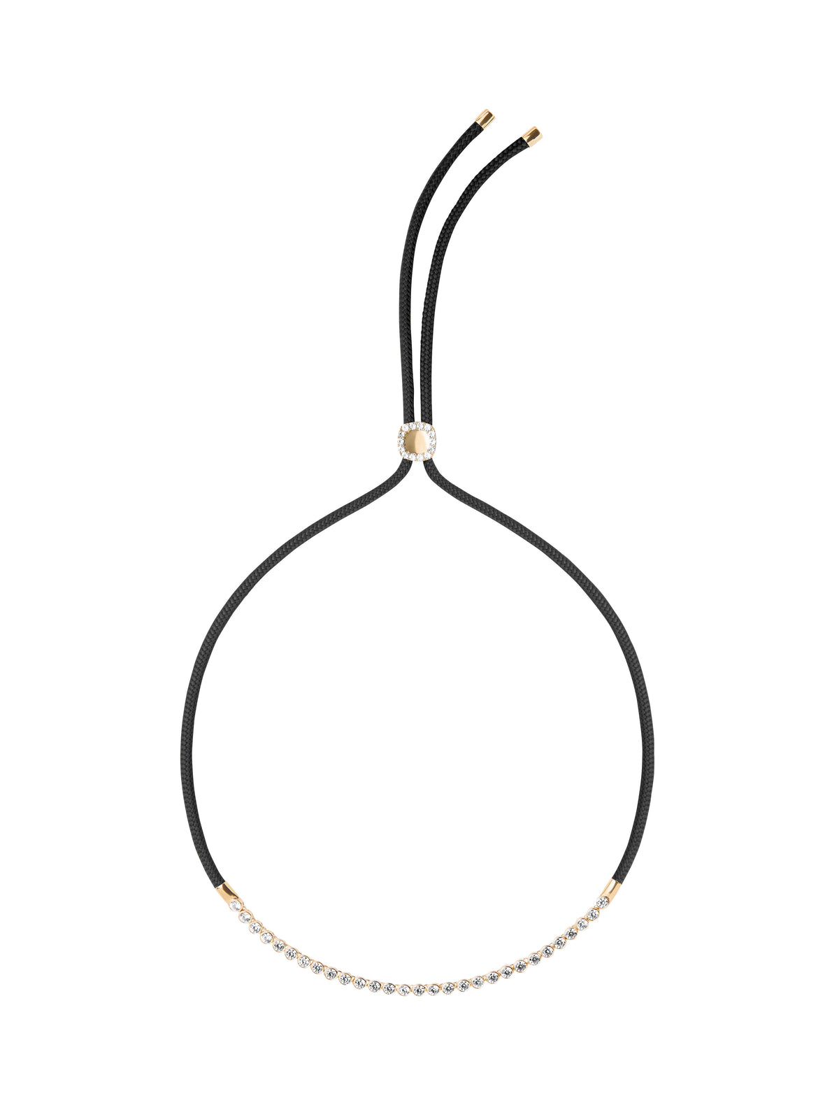 JAMES BEZEL NOIR PARACORD NECKLACE, GOLD