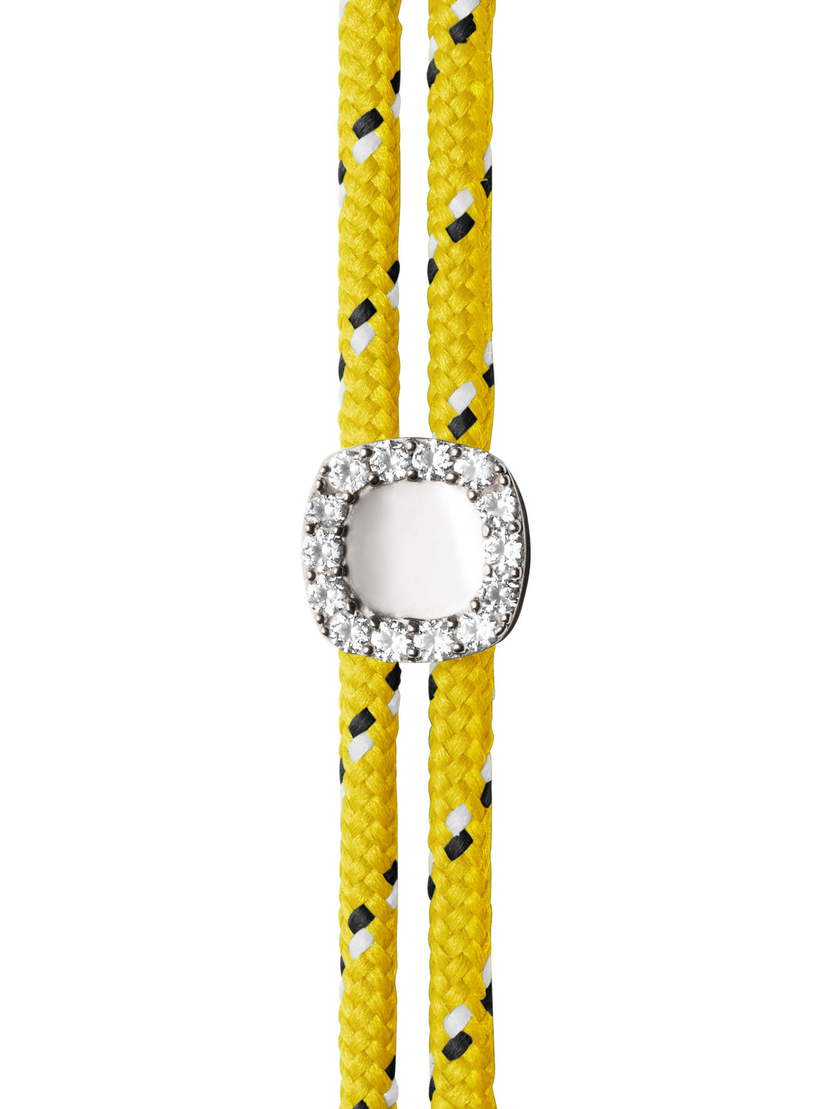 JAMES BEZEL JAUNE PARACORD BRACELET, SILVER