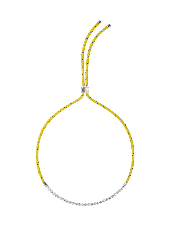 JAMES BEZEL JAUNE PARACORD NECKLACE, SILVER