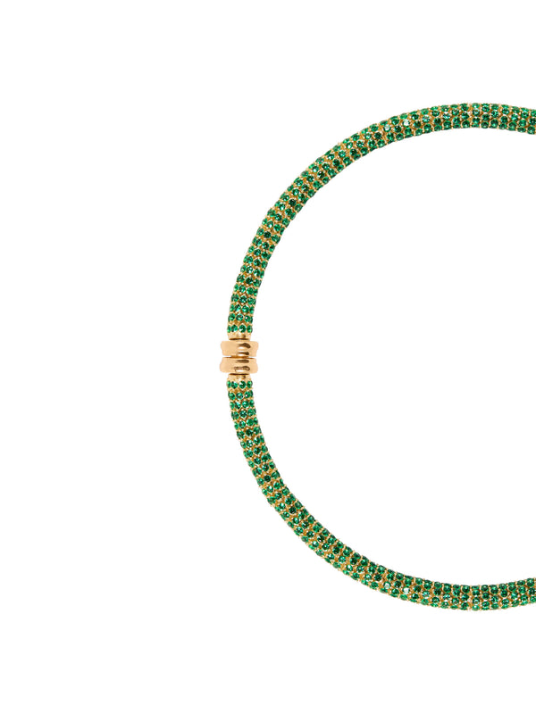 CELESTE NECKLACE, NANO EMERALD, GOLD