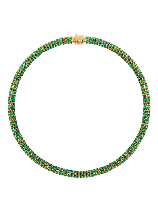 CELESTE NECKLACE, NANO EMERALD, GOLD