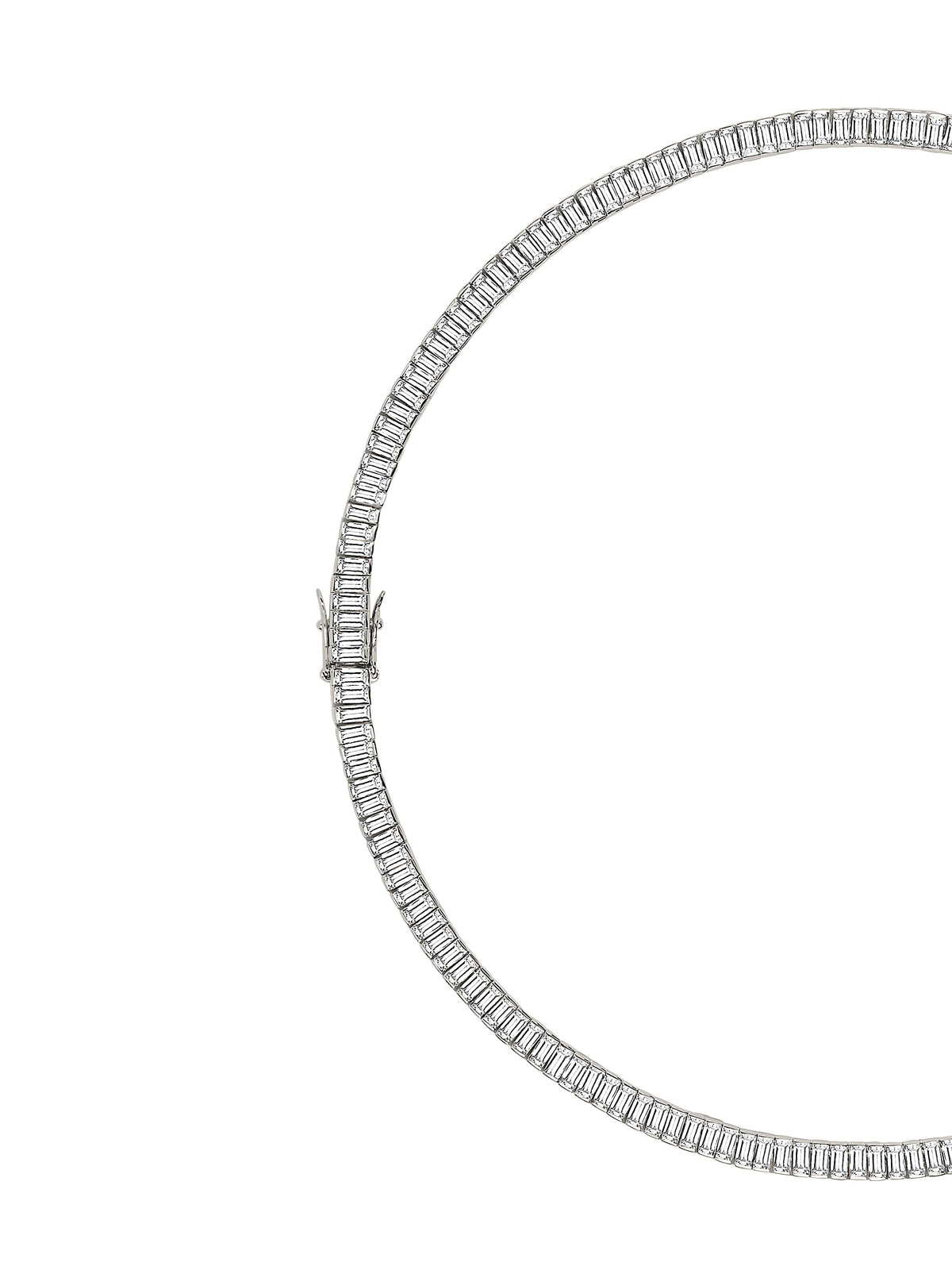 PETITE BESSETTE RIVIÈRE NECKLACE IN MOISSANITE, STERLING SILVER
