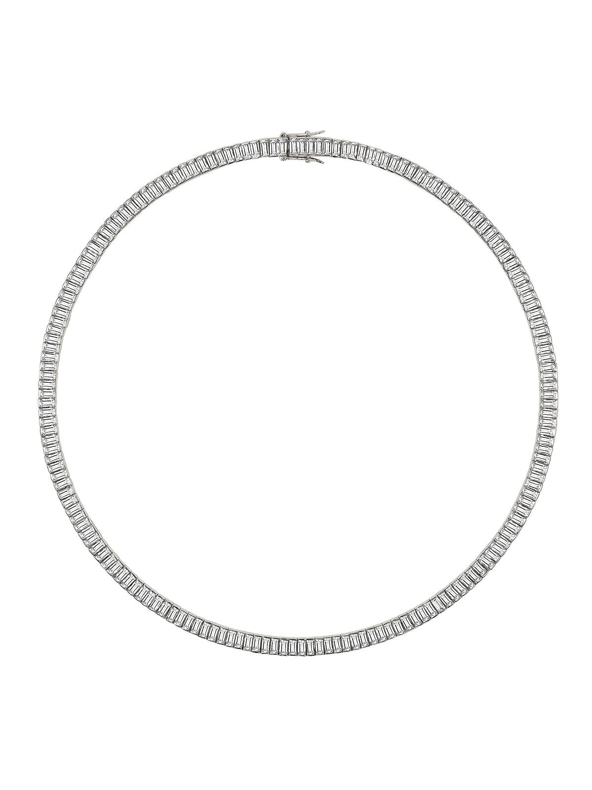 PETITE BESSETTE RIVIÈRE NECKLACE IN MOISSANITE, STERLING SILVER