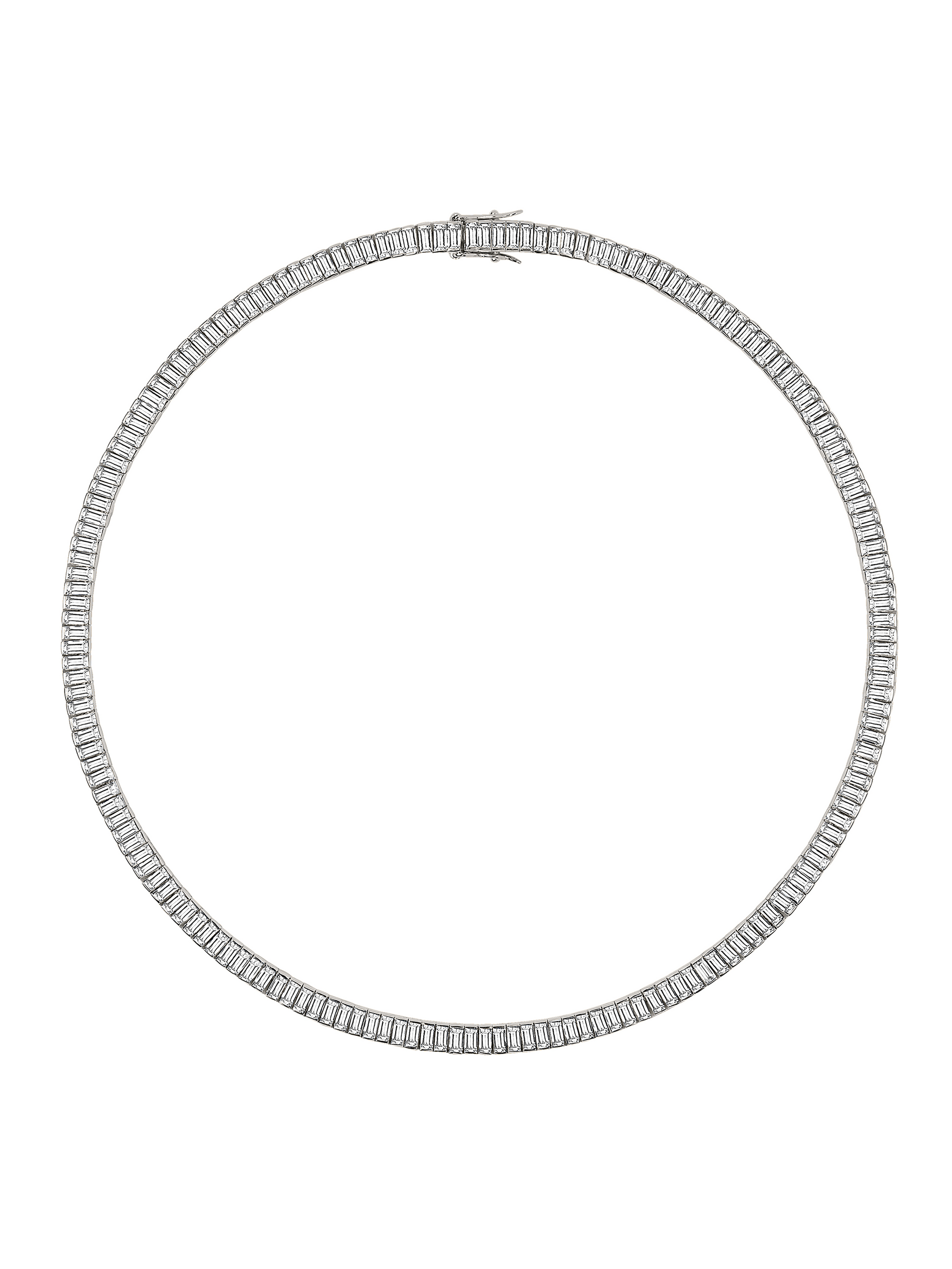 PETITE BESSETTE RIVIÈRE NECKLACE IN MOISSANITE, STERLING SILVER