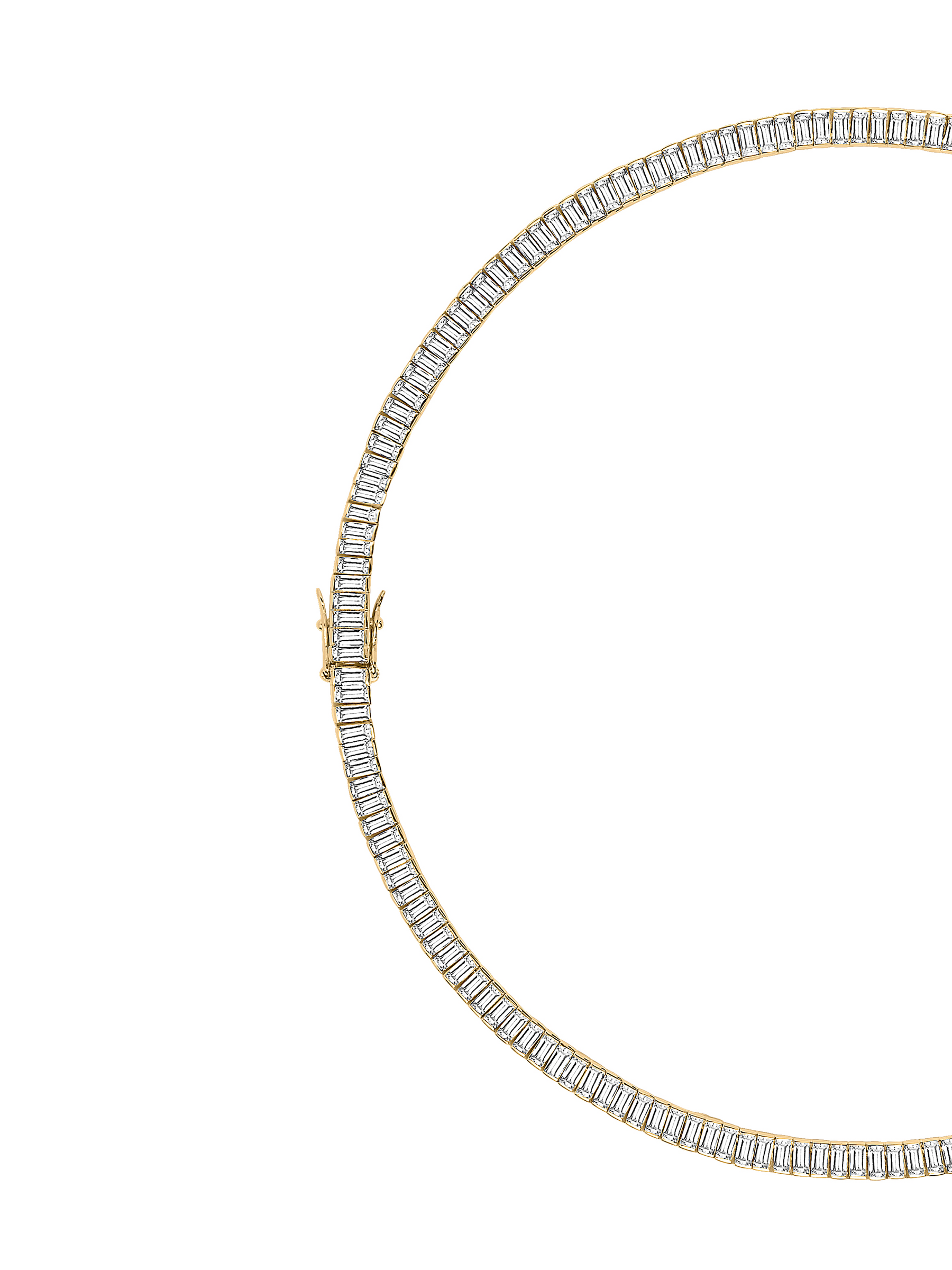 PETITE BESSETTE RIVIÈRE NECKLACE IN MOISSANITE, 18K GOLD VERMEIL