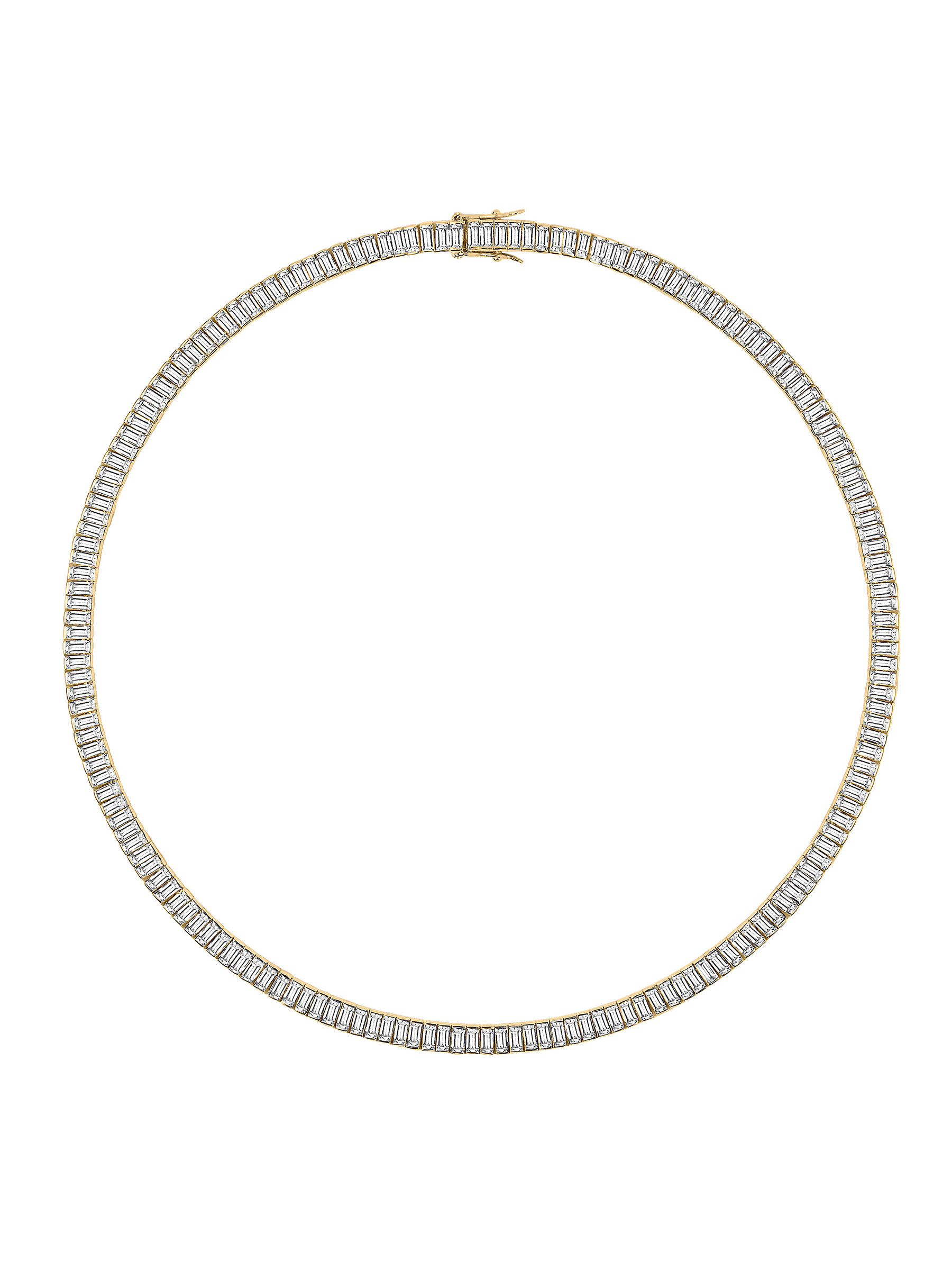 PETITE BESSETTE RIVIÈRE NECKLACE IN MOISSANITE, 18K GOLD VERMEIL