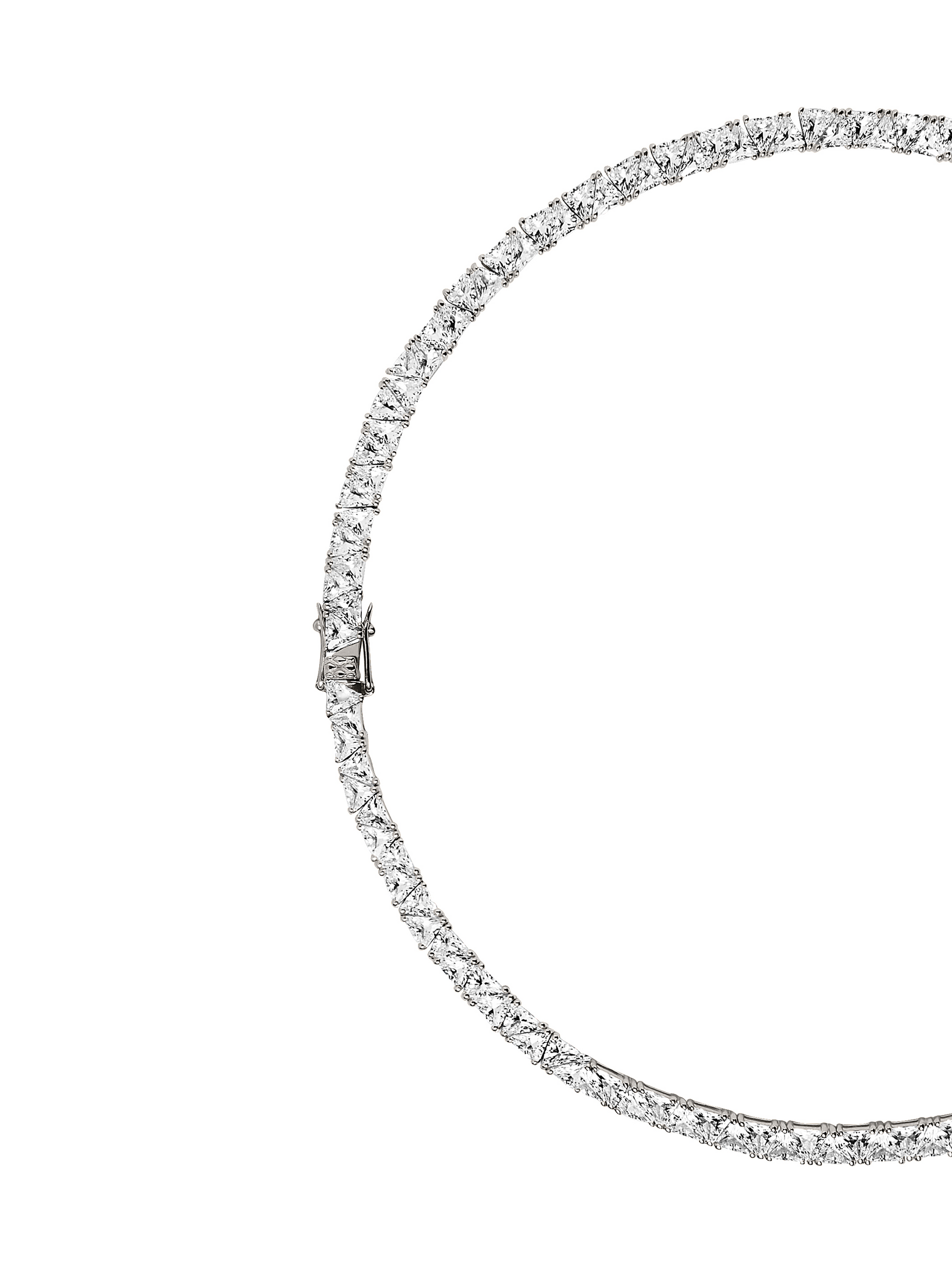 THEODORA RIVIÈRE NECKLACE IN MOISSANITE, STERLING SILVER