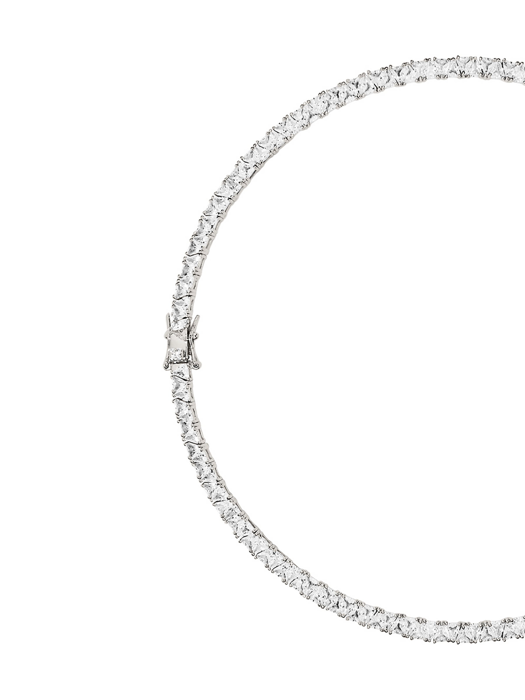 THEODORA RIVIÈRE NECKLACE IN LAB WHITE SAPPHIRE, STERLING SILVER