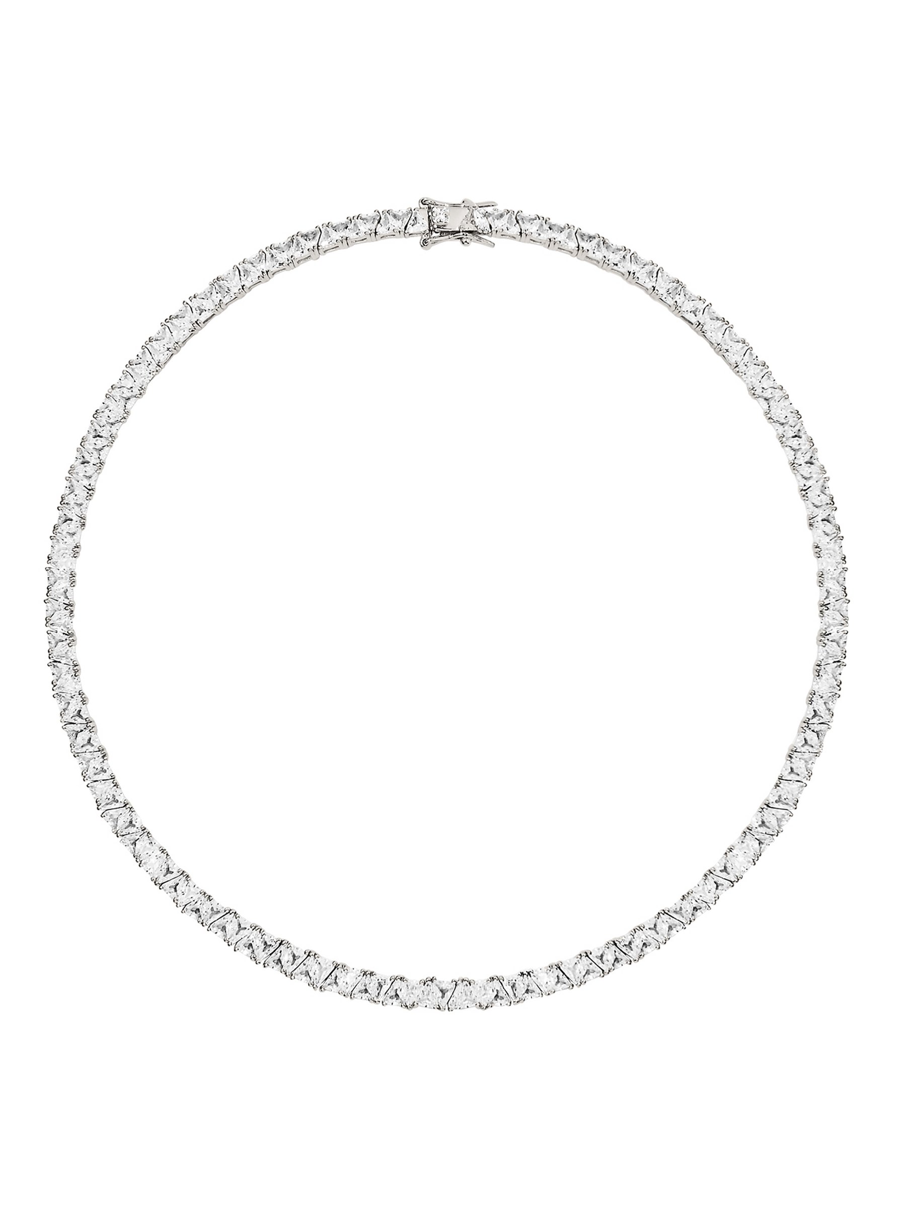THEODORA RIVIÈRE NECKLACE IN LAB WHITE SAPPHIRE, STERLING SILVER