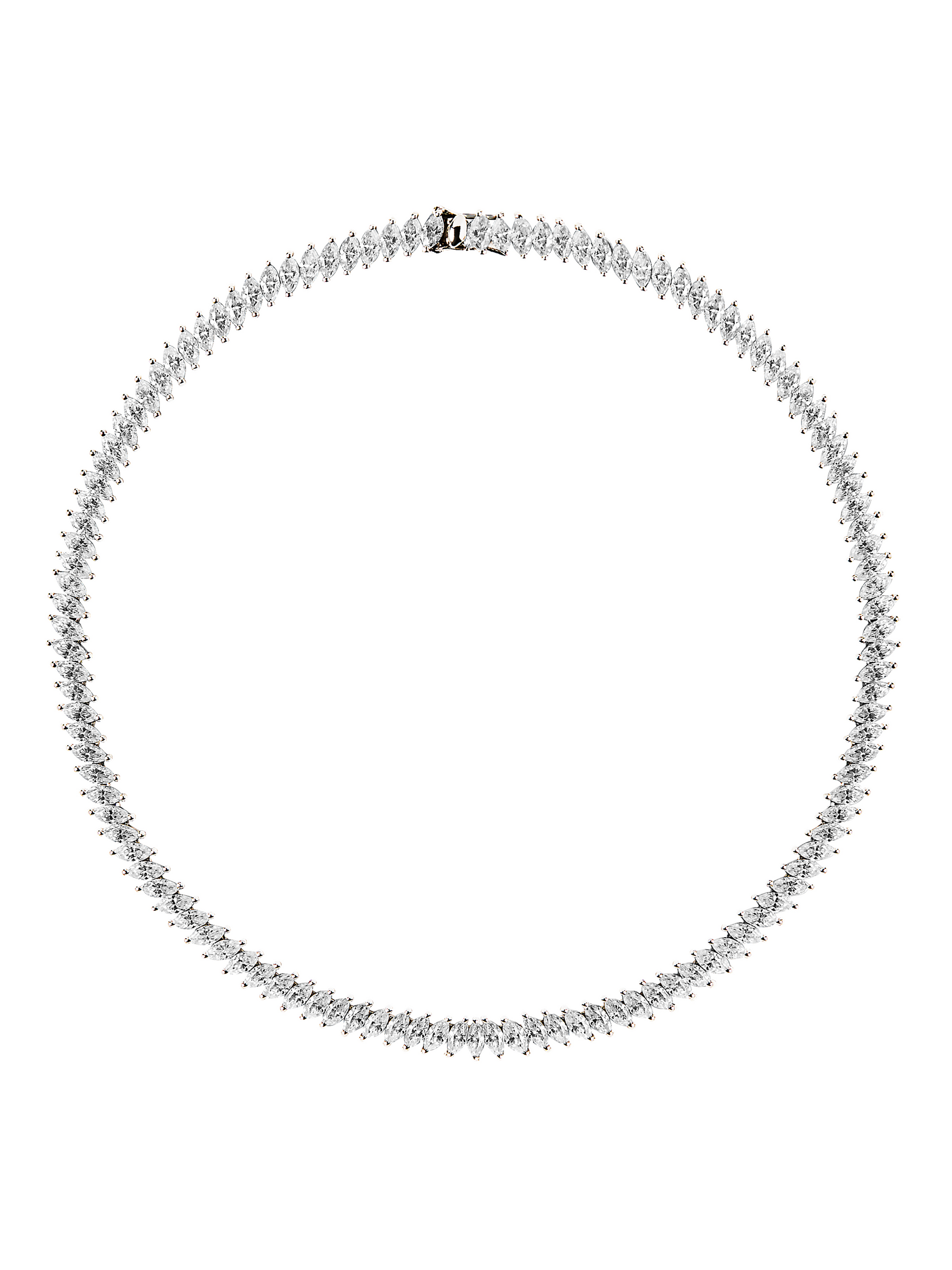 MARQUISE RIVIÈRE NECKLACE IN MOISSANITE, STERLING SILVER