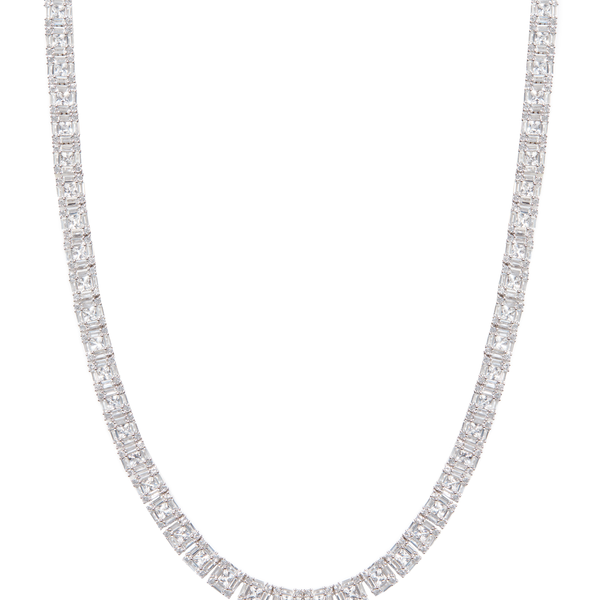 LILIA RIVIÈRE NECKLACE IN LAB WHITE SAPPHIRE, STERLING SILVER – Dorsey