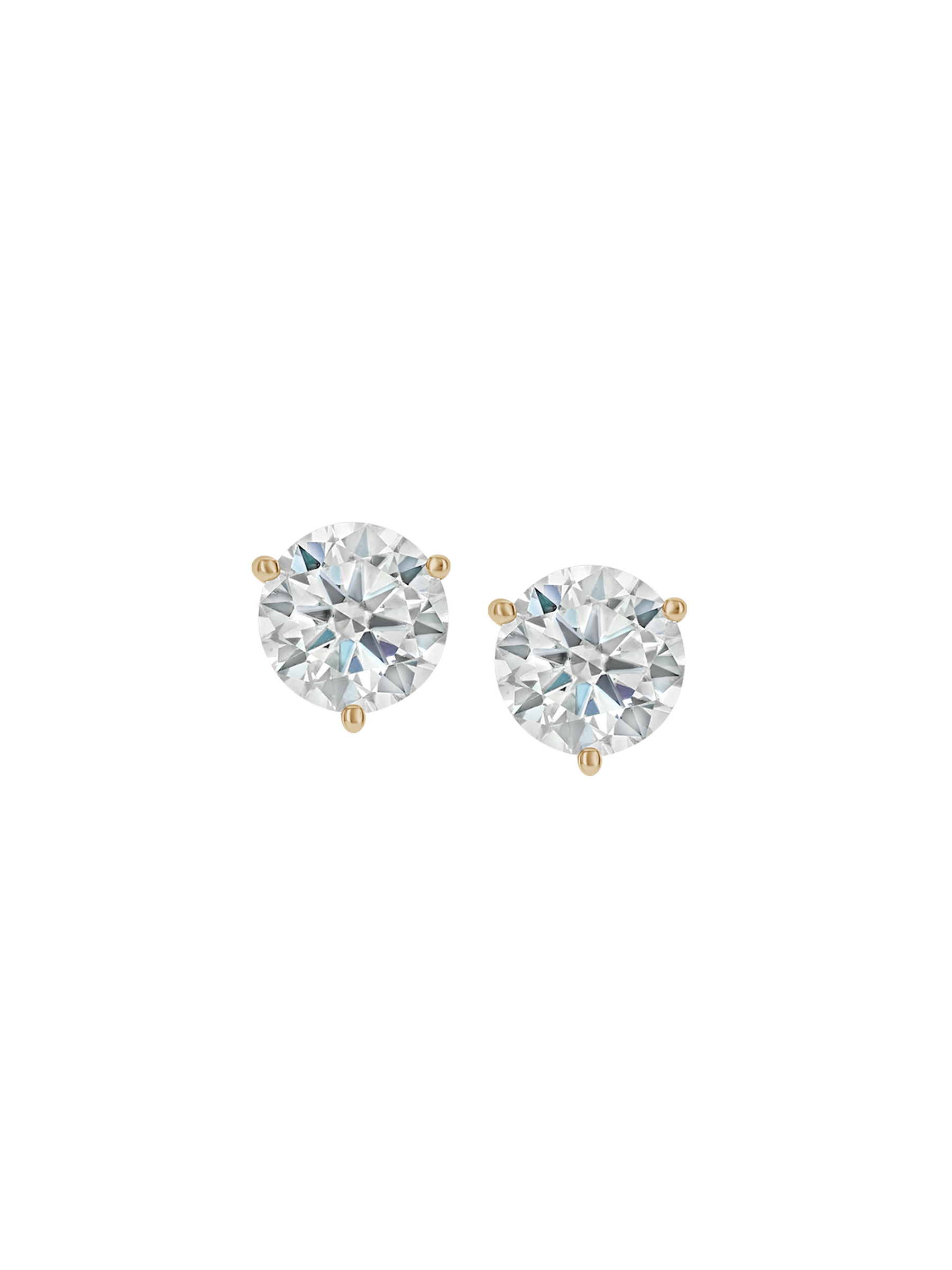 OVERSIZED MARTINI STUD EARRINGS IN MOISSANITE, GOLD VERMEIL